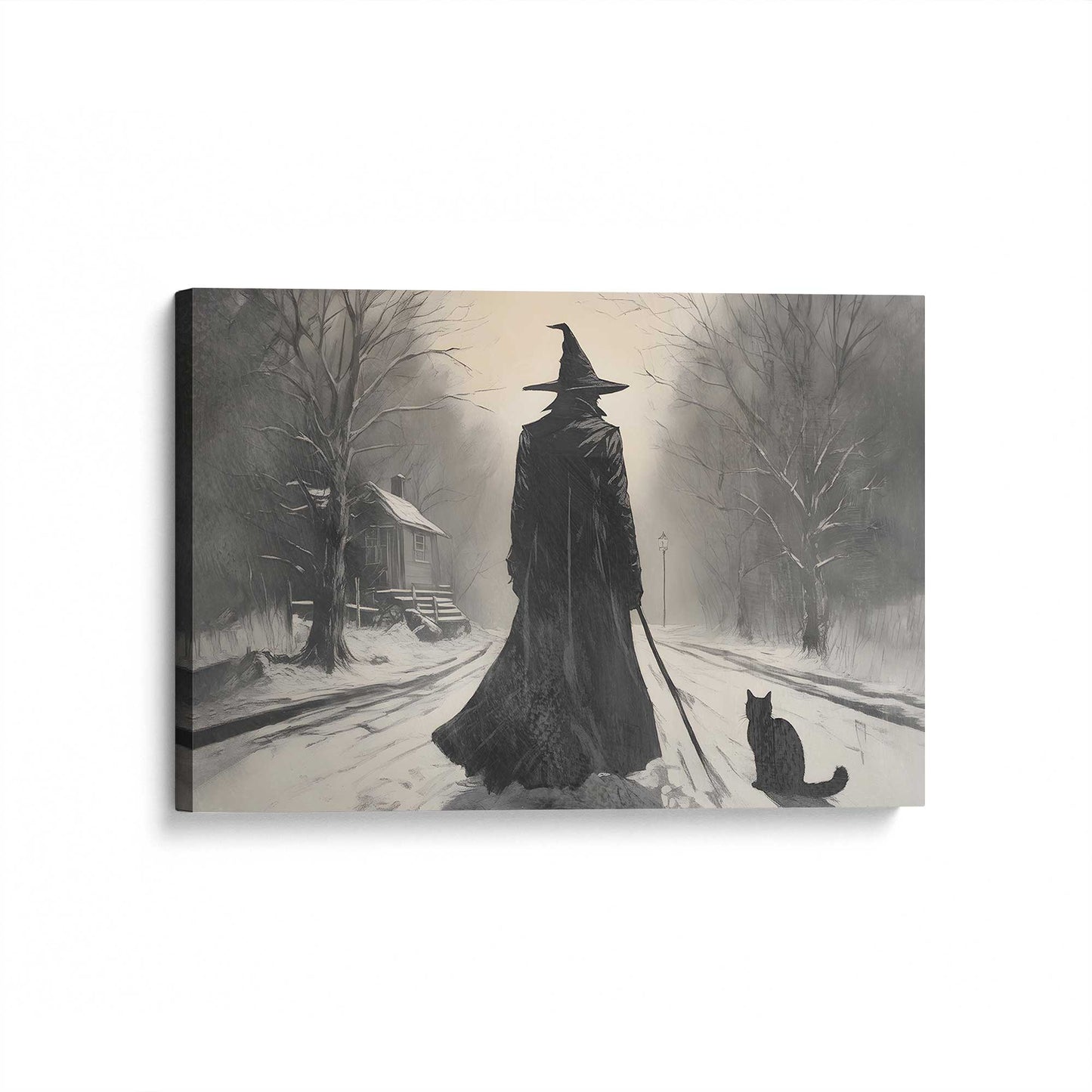 [Color:Stretched Canvas], Picture of art at an angle