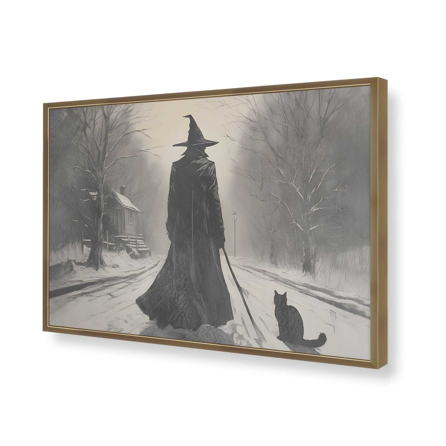 [Color:Brushed Gold], Picture of art in a Brushed Gold frame of the corner