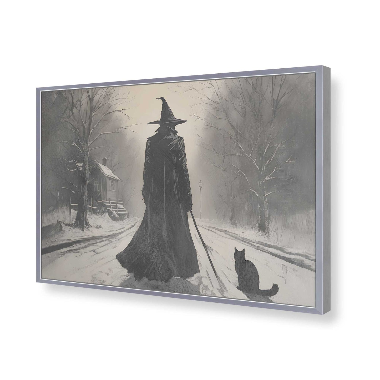 [Color:Polished Chrome], Picture of art in a Polished Chrome frame of the corner