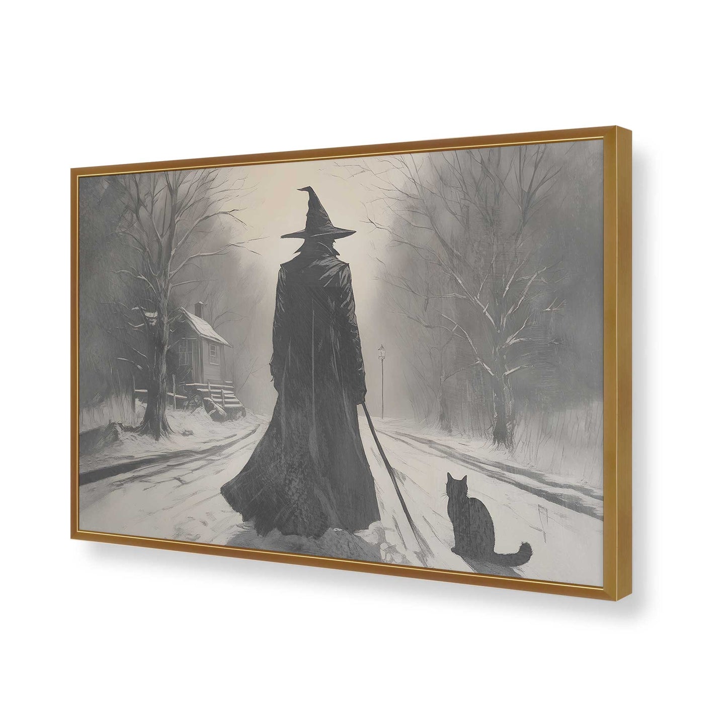 [Color:Polished Gold], Picture of art in a Polished Gold frame of the corner