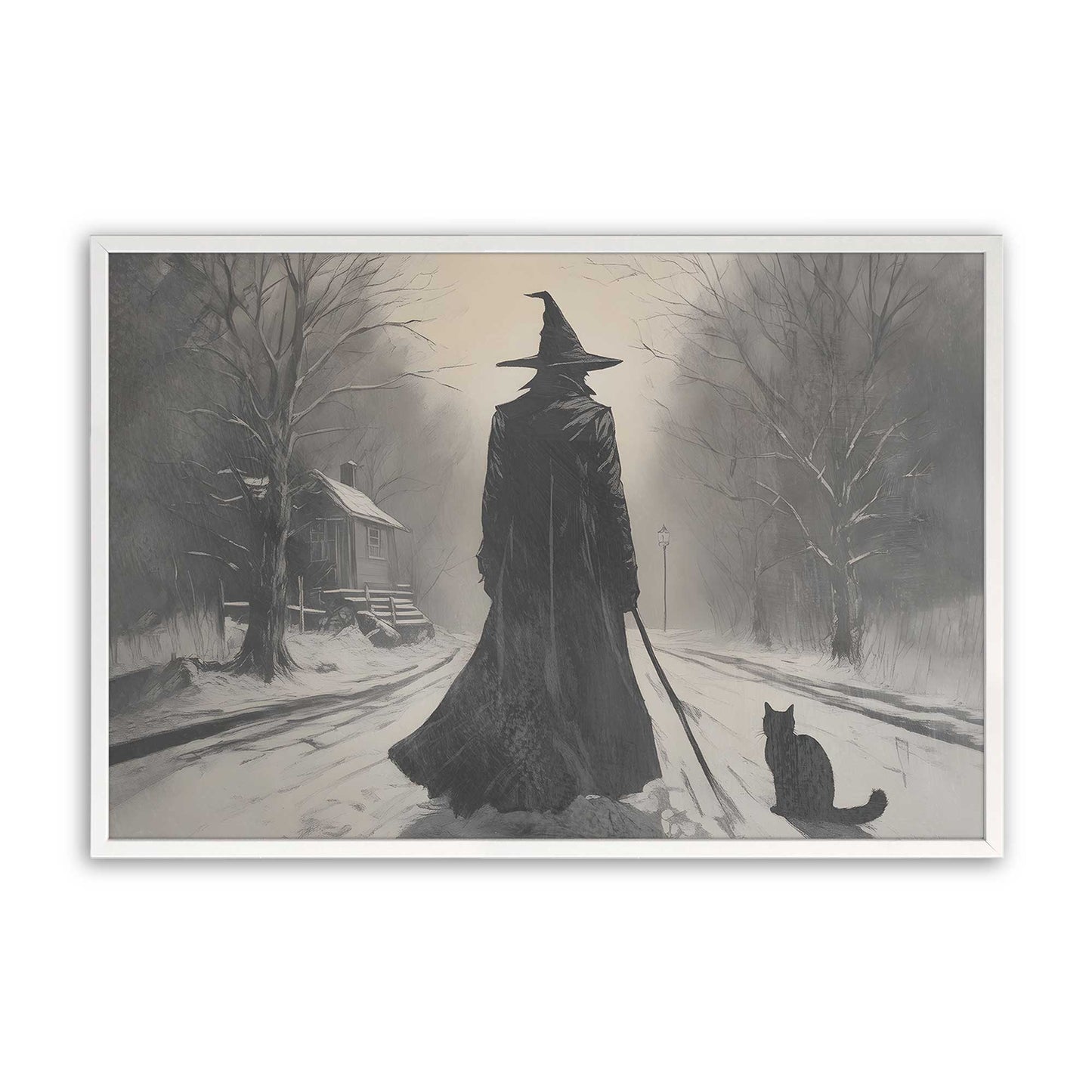 [Color:Opaque White], Picture of art in a Opaque White frame