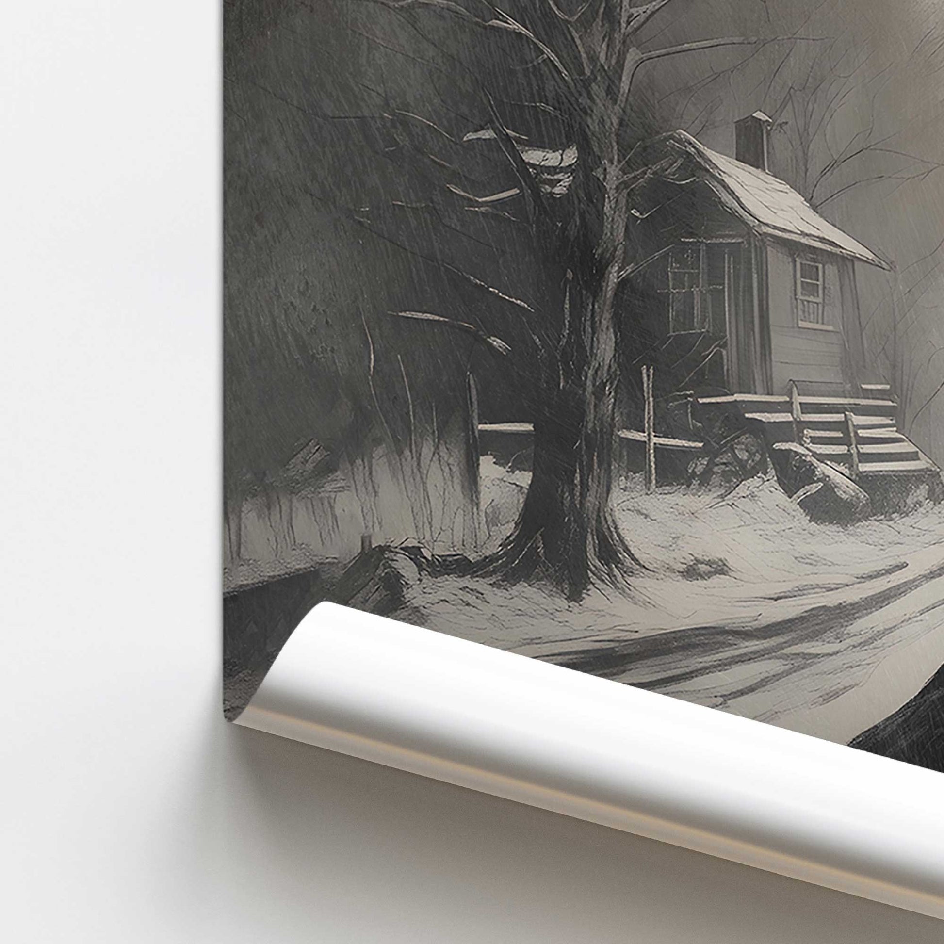 [color:Rolled Print], Picture of close up of art