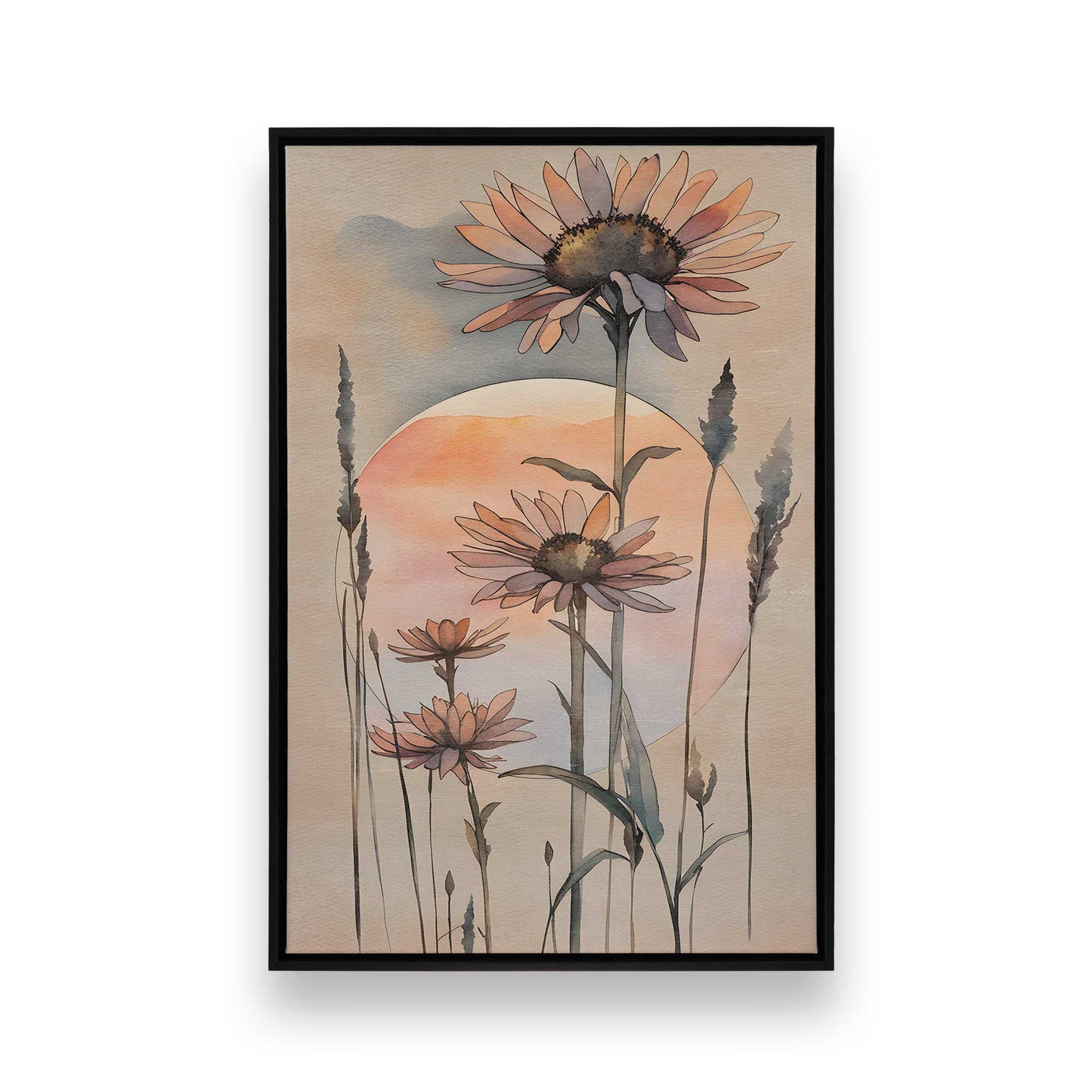 [Color:Satin Black], Picture of art in a Satin Black frame