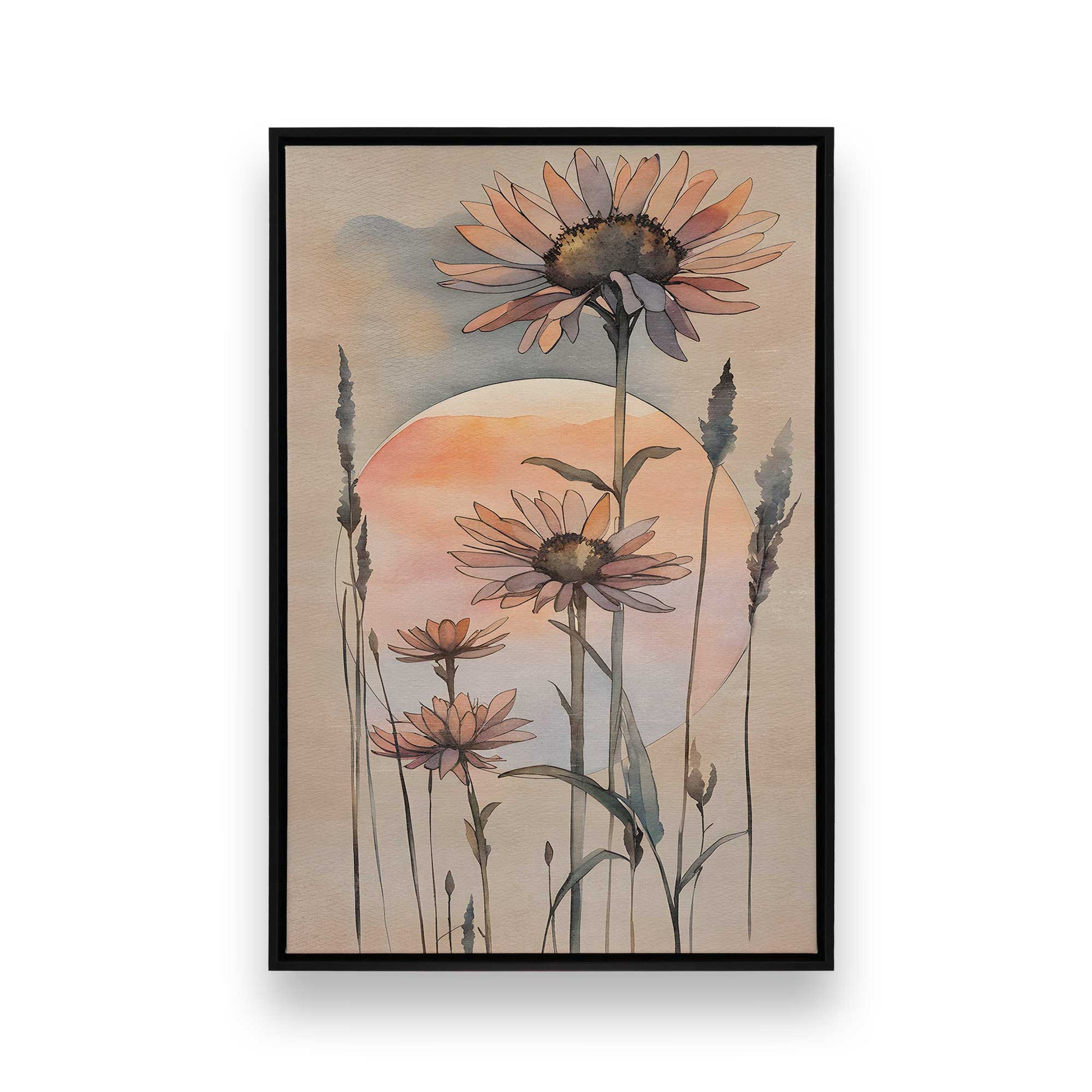 [Color:Satin Black], Picture of art in a Satin Black frame
