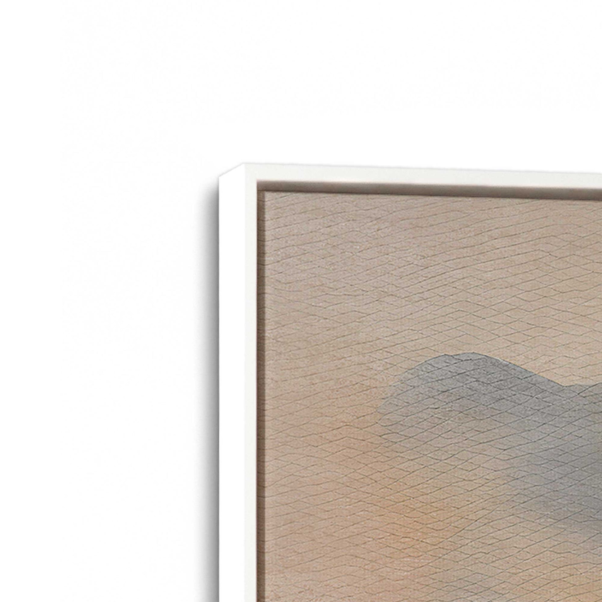[Color:Opaque White], Picture of art in a White frame at an angle