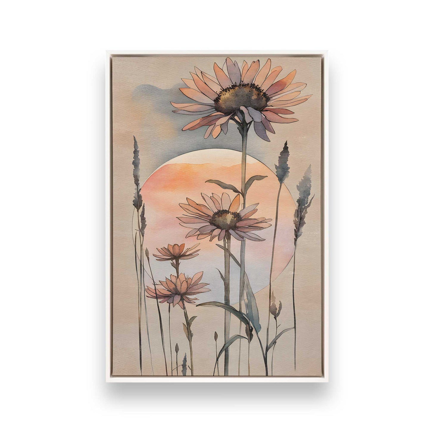 [Color:Opaque White], Picture of art in a White frame
