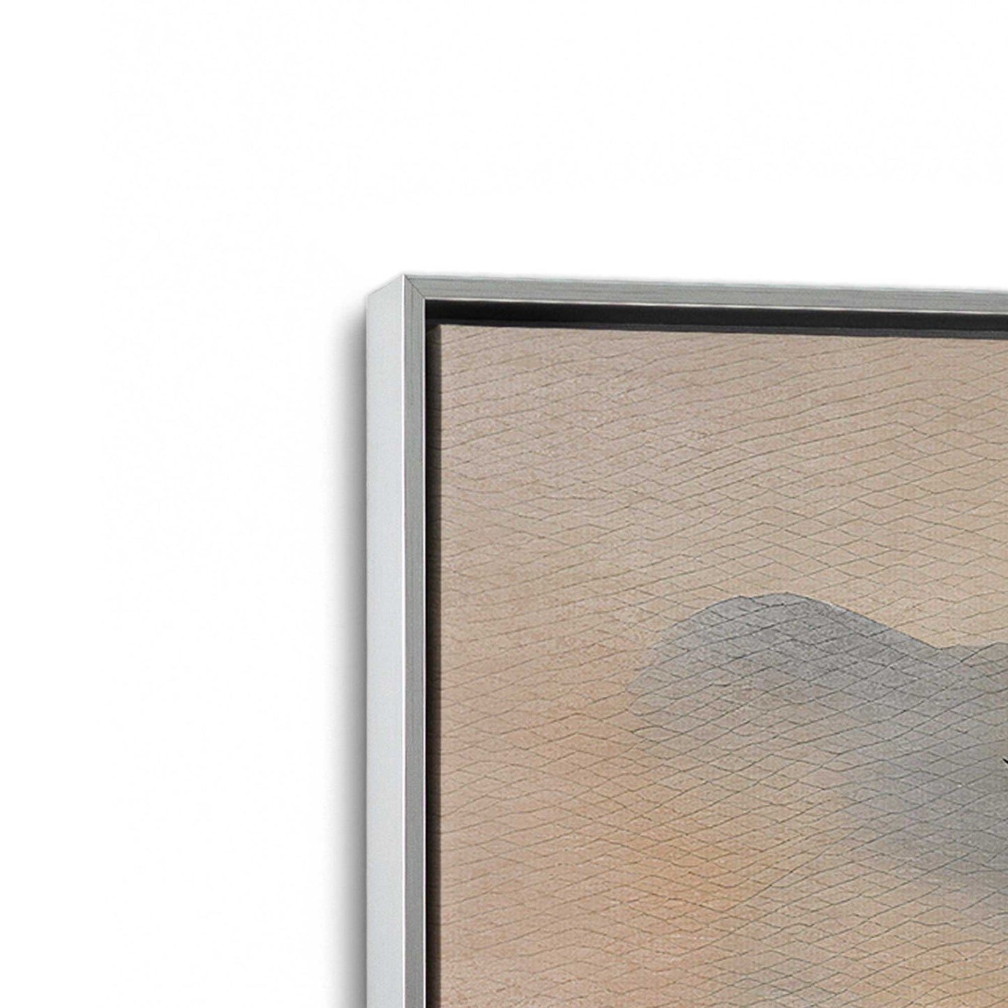 [Color:Polished Chrome], Picture of art in a Polished Chrome frame at an angle