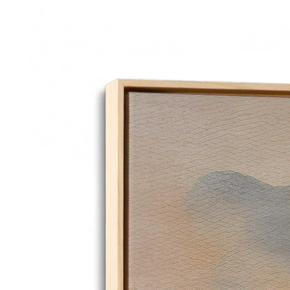 [Color:American Maple], Picture of art in a American Maple frame at an angle