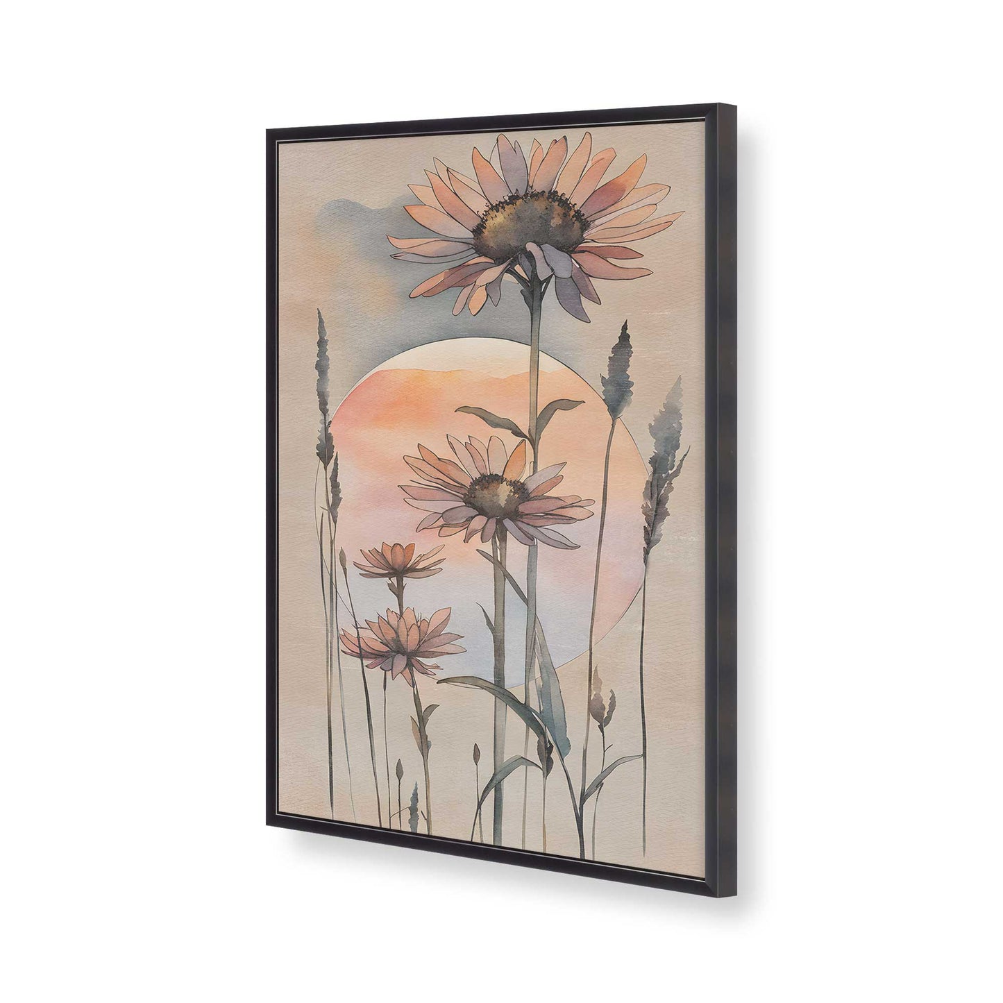 [Color:Weathered Zinc], Picture of art in a Weathered Zinc frame of the corner