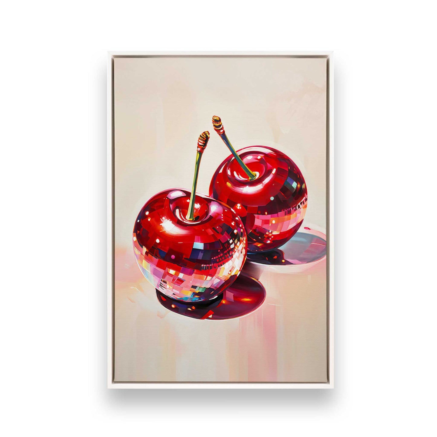 [Color:Opaque White], Picture of art in a White frame