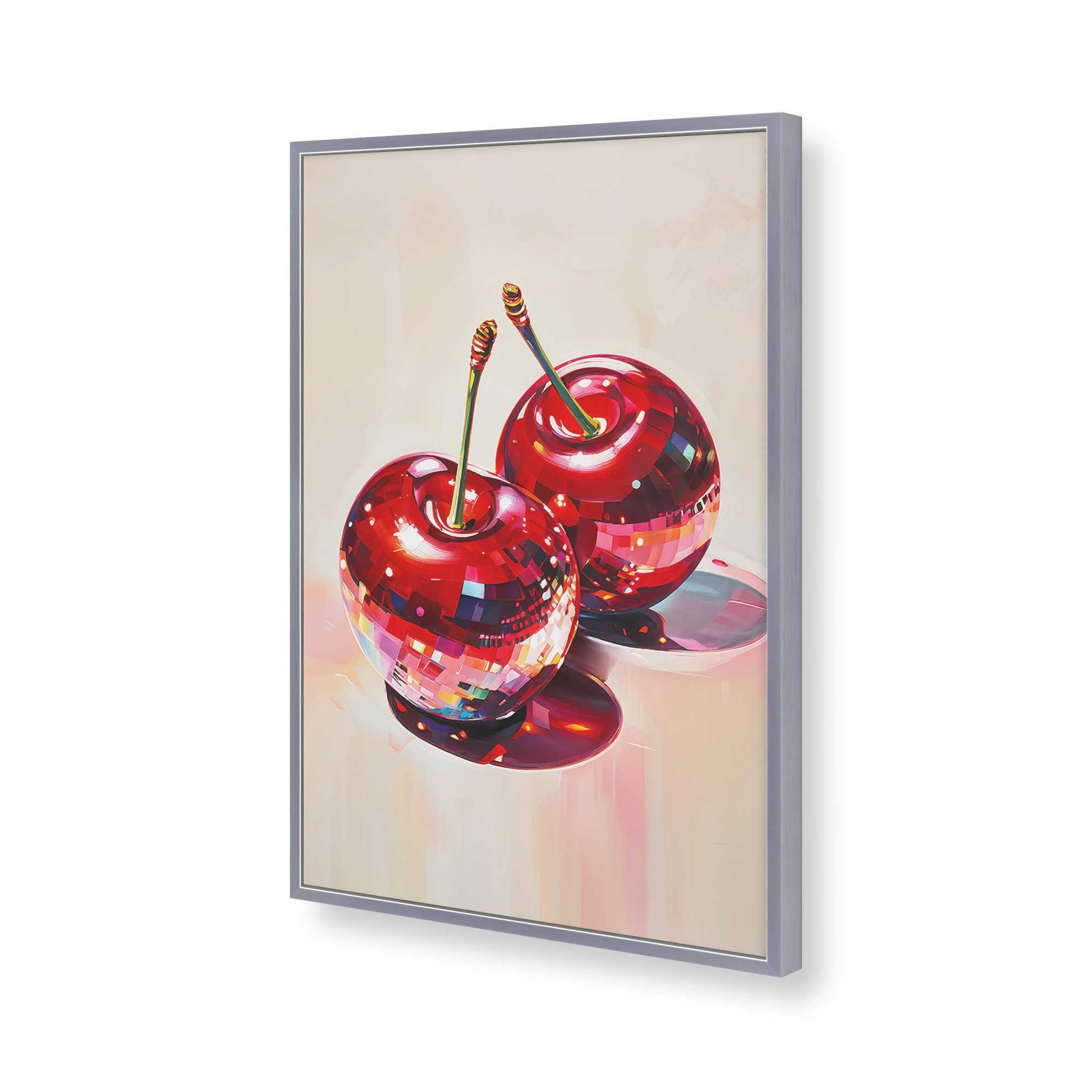[Color:Polished Chrome], Picture of art in a Polished Chrome frame of the corner