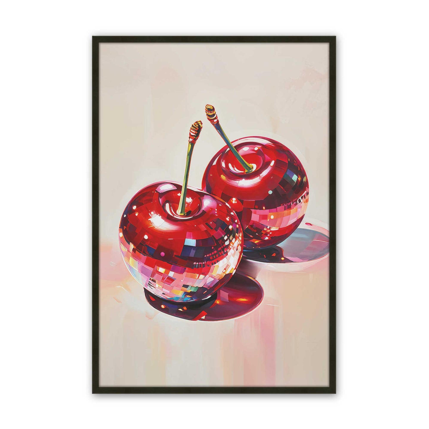 [Color:Satin Black], Picture of art in a Satin Black frame