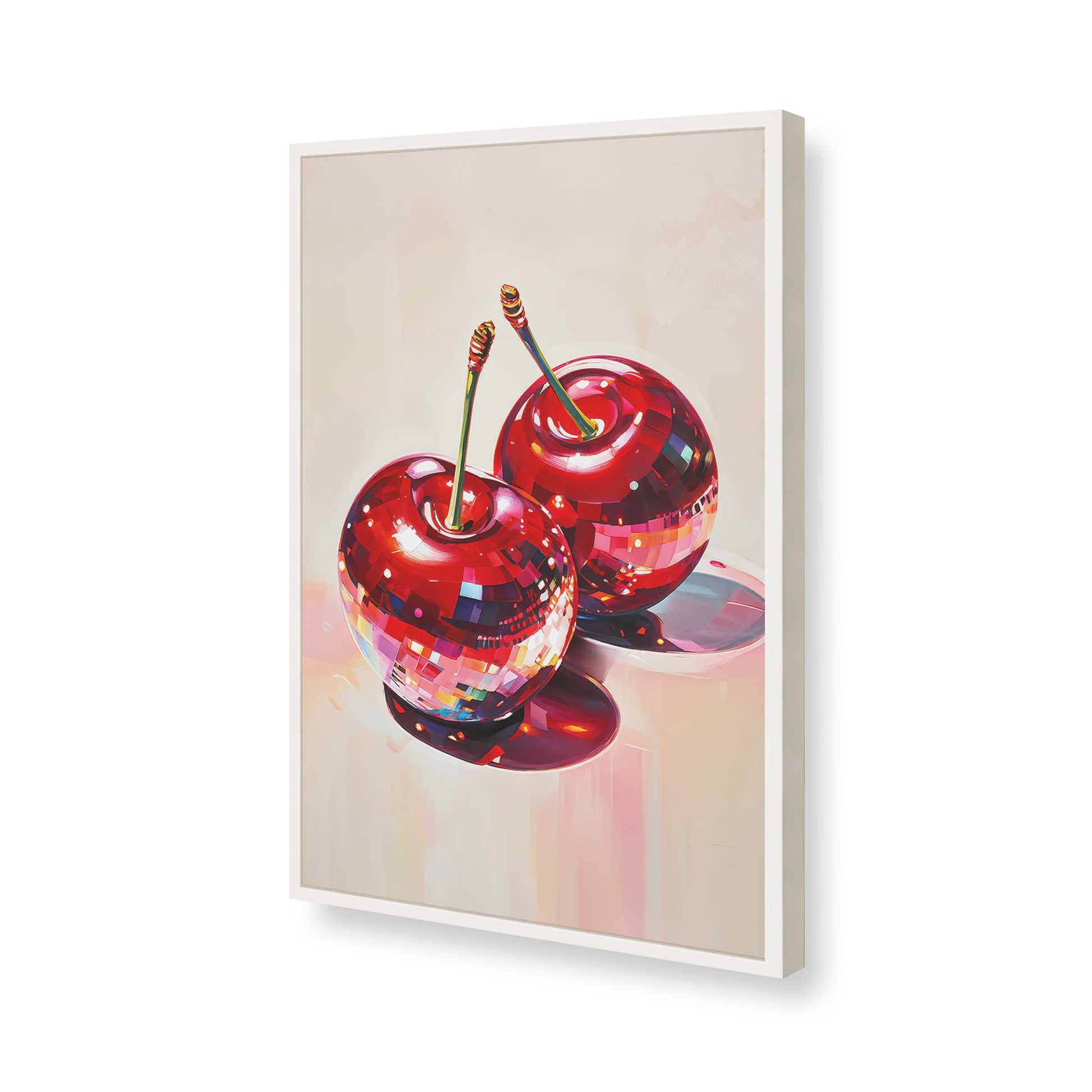 [Color:Opaque White], Picture of art in a Opaque White frame of the corner
