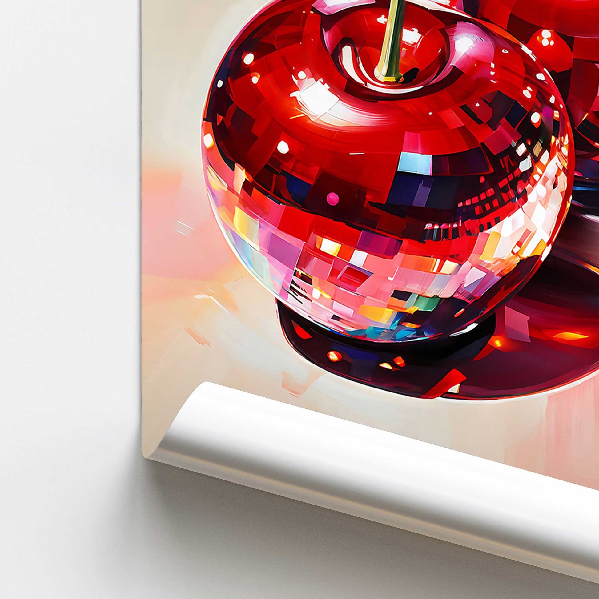 [color:Rolled Print], Picture of close up of art