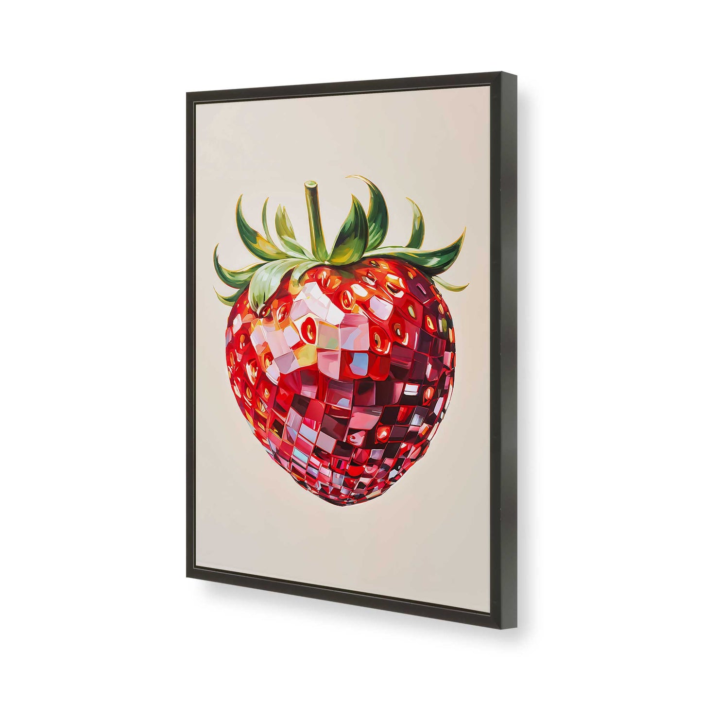 [Color:Satin Black], Picture of art in a Satin Black frame of the corner