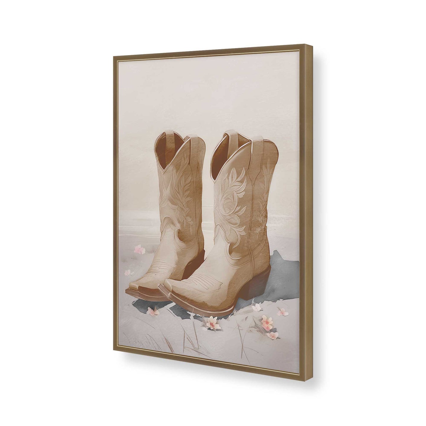 [Color:Brushed Gold], Picture of art in a Brushed Gold frame of the corner