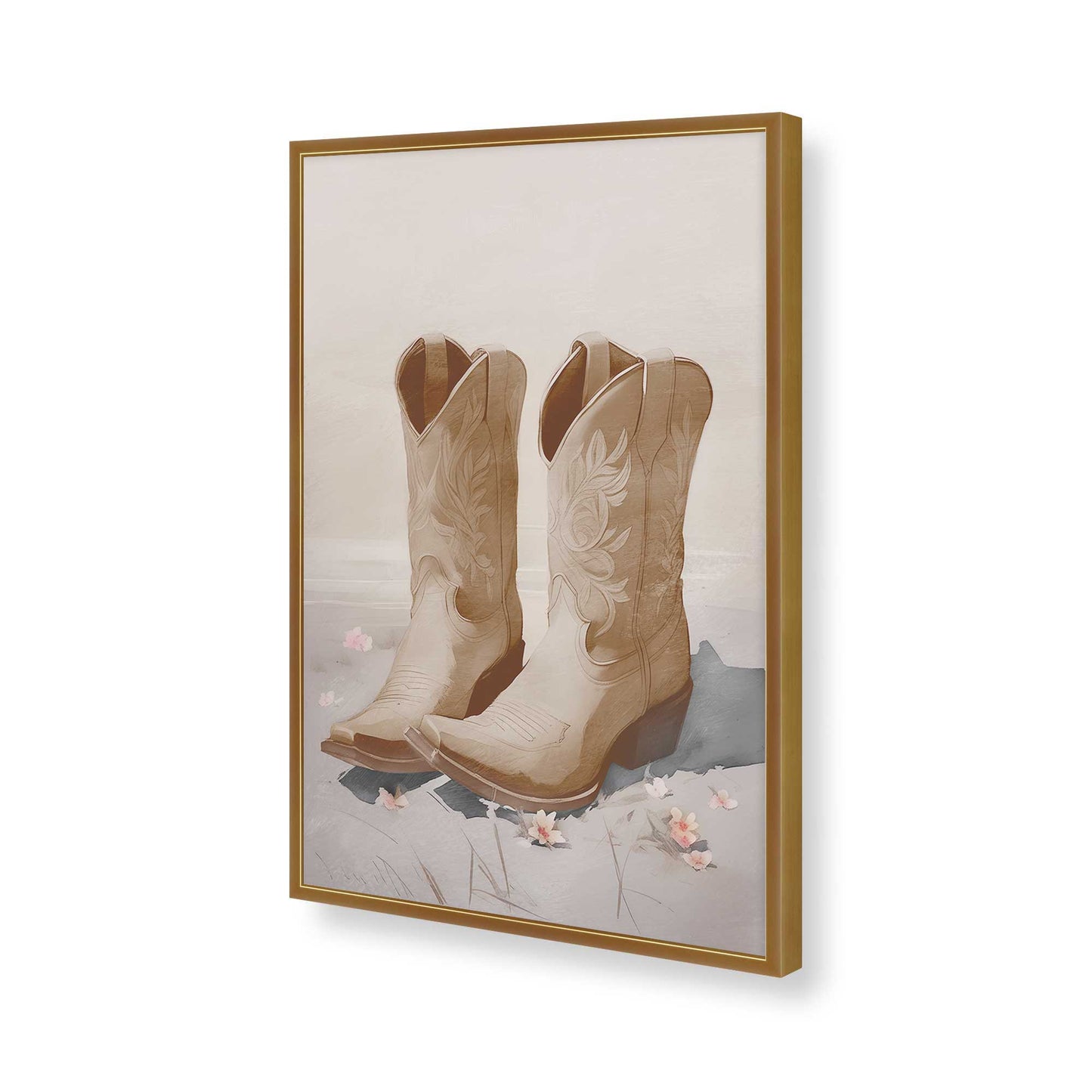 [Color:Polished Gold], Picture of art in a Polished Gold frame of the corner