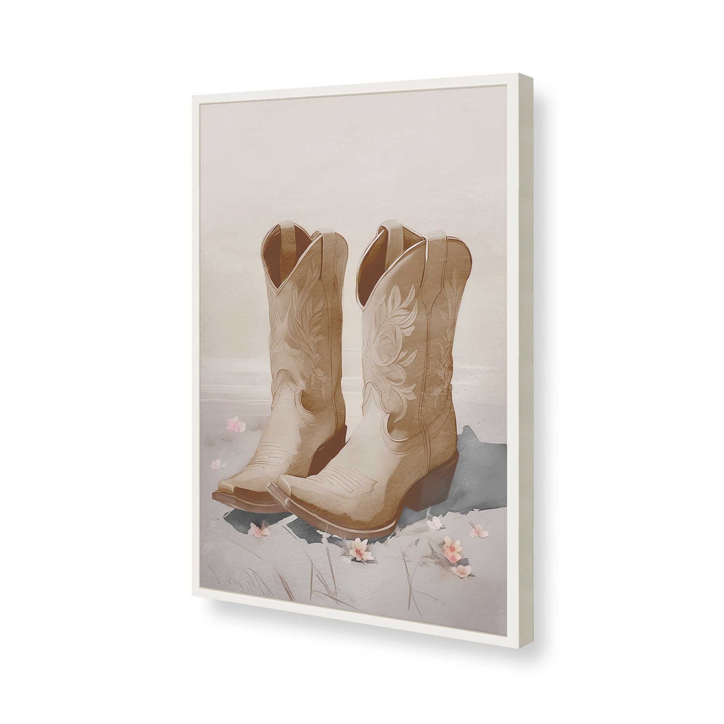 [Color:Opaque White], Picture of art in a Opaque White frame of the corner