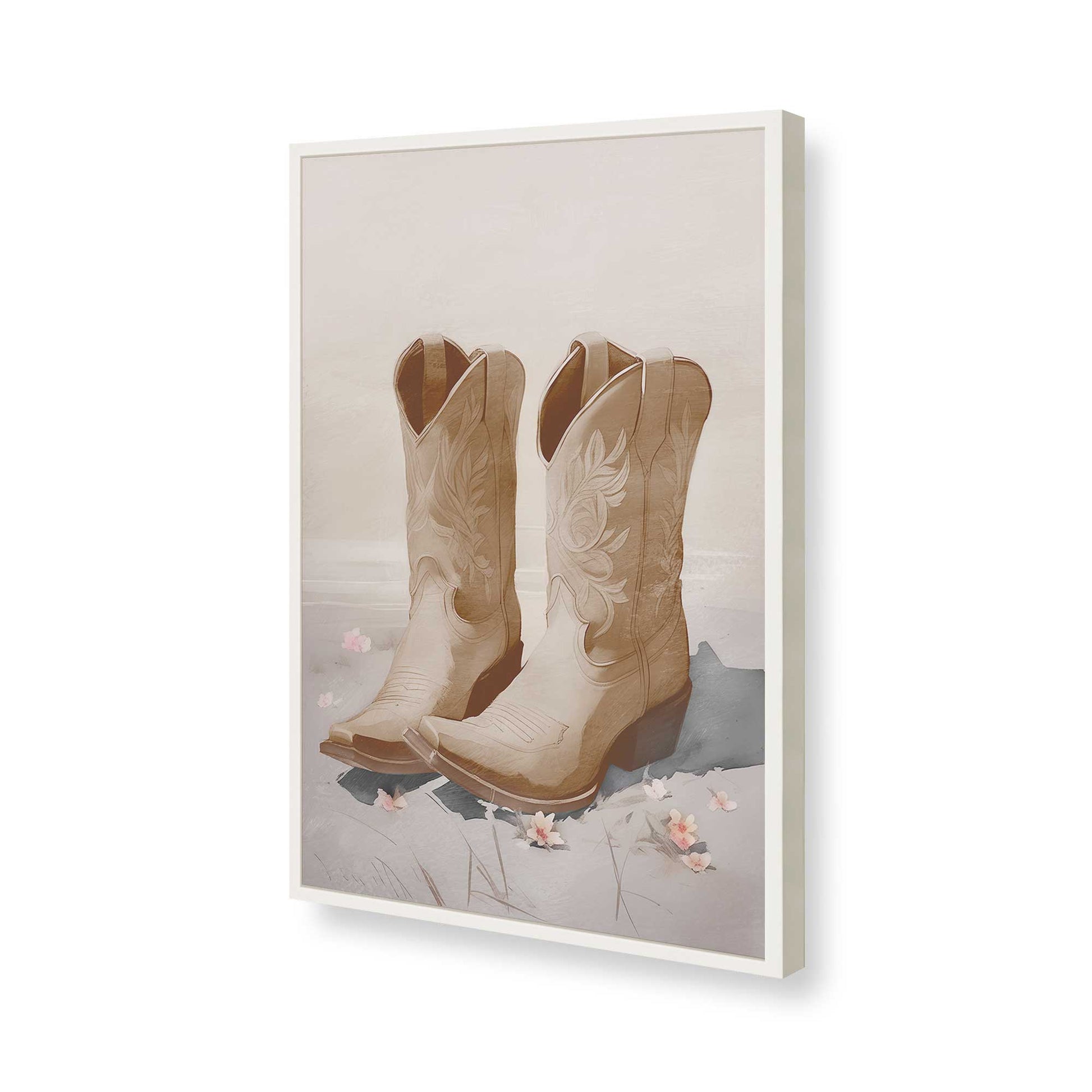 [Color:Opaque White], Picture of art in a Opaque White frame of the corner