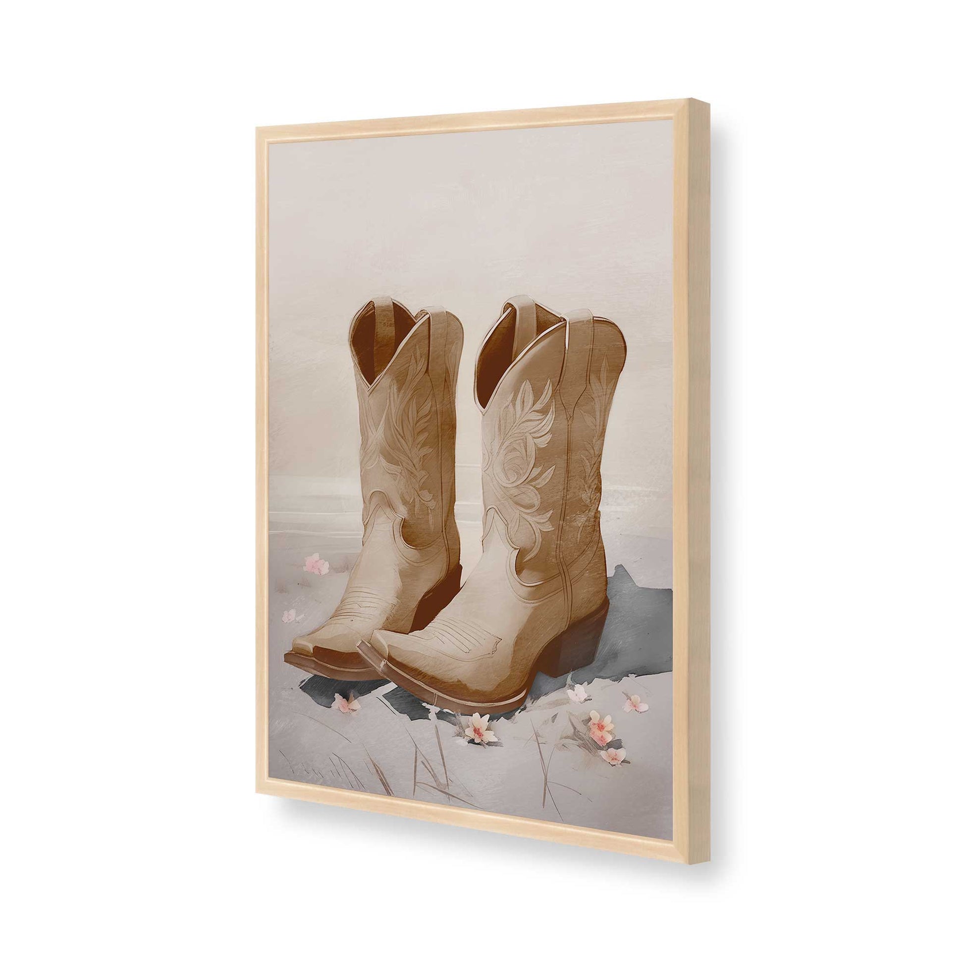 [Color:Raw Maple], Picture of art in a Raw Maple frame of the corner