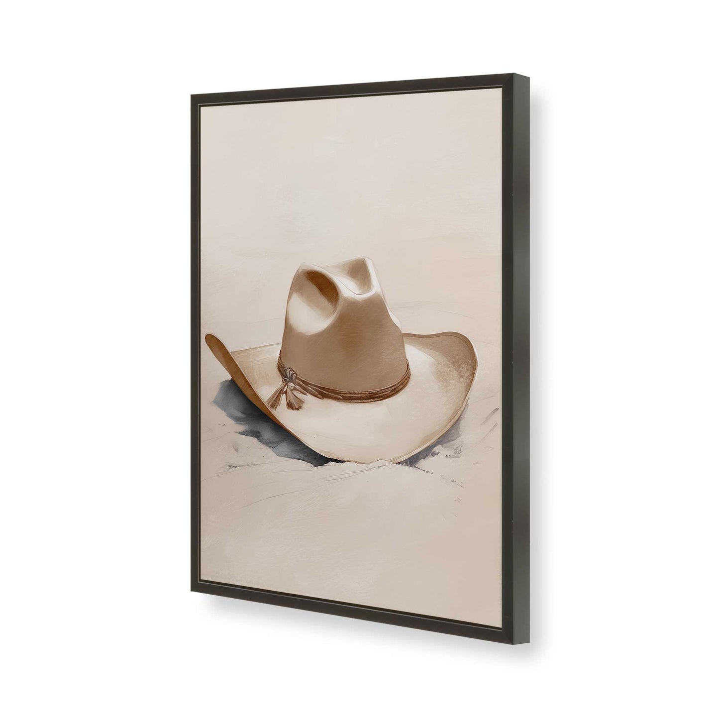 [Color:Satin Black], Picture of art in a Satin Black frame of the corner