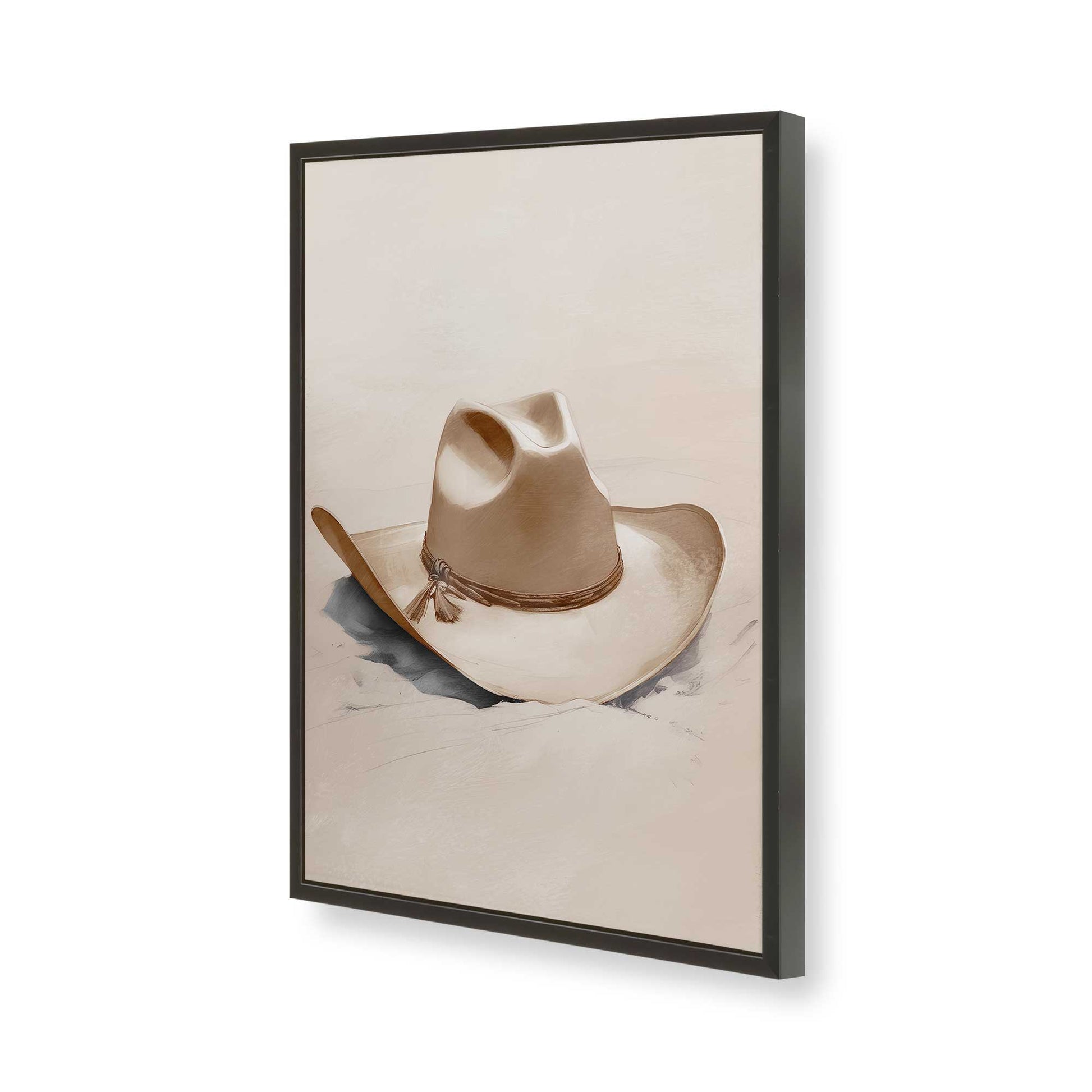 [Color:Satin Black], Picture of art in a Satin Black frame of the corner