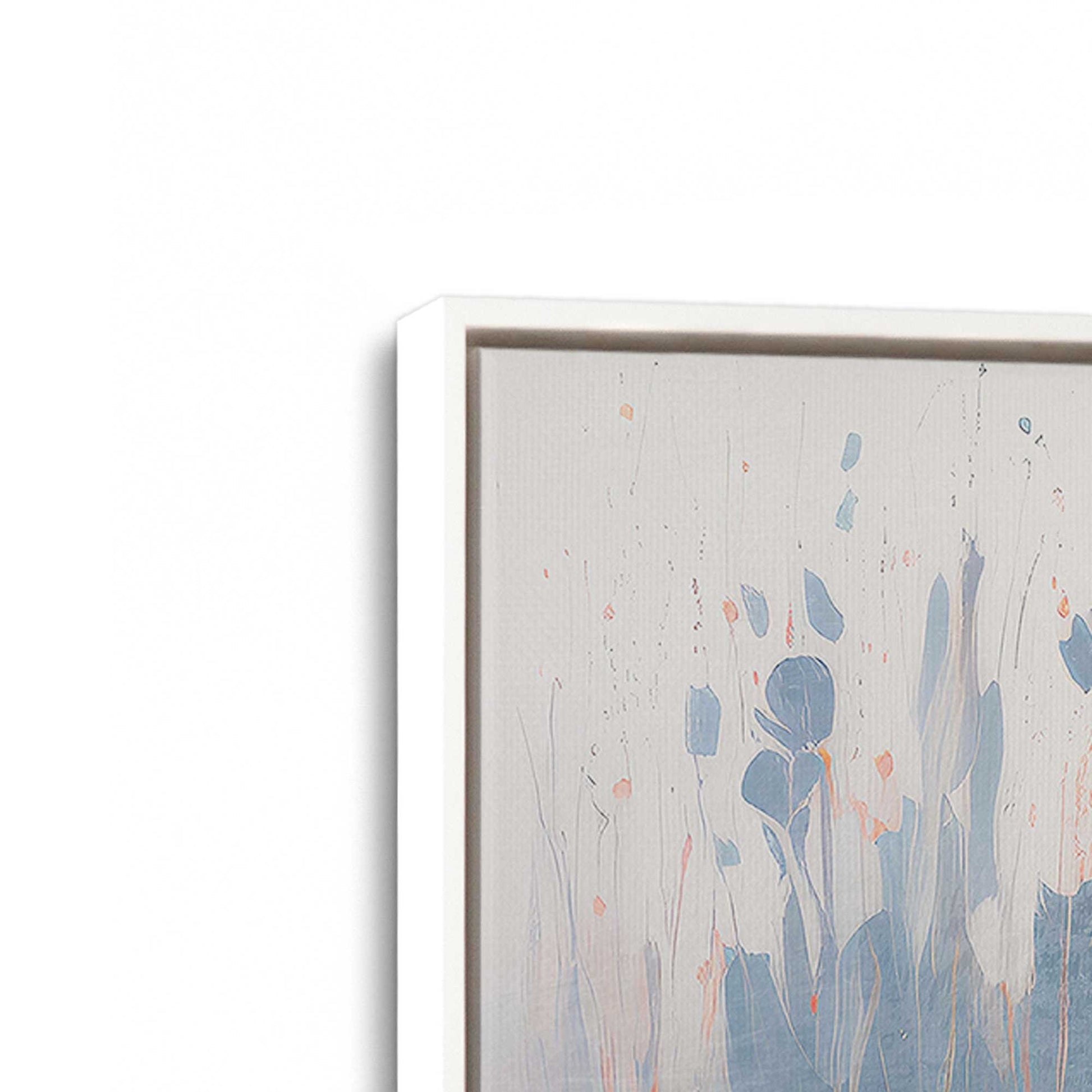 [Color:Opaque White], Picture of art in a White frame at an angle
