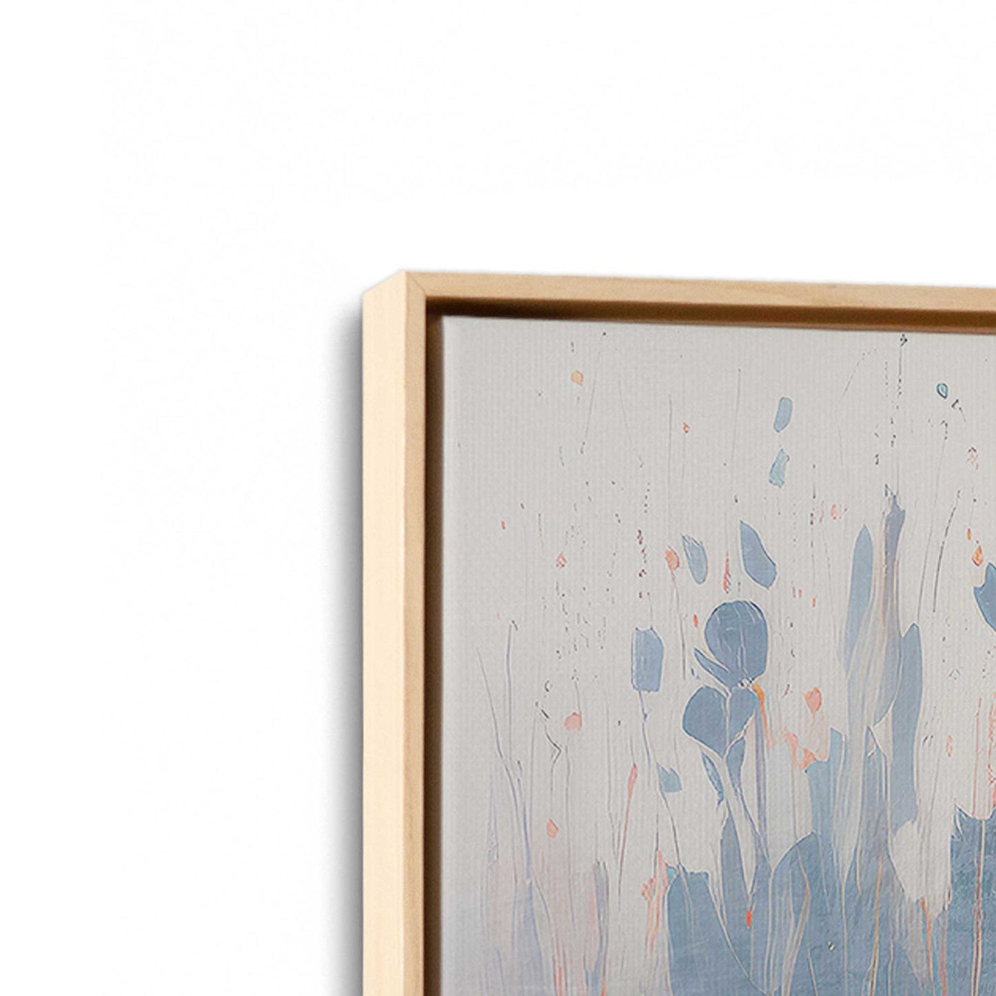 [Color:American Maple], Picture of art in a American Maple frame at an angle