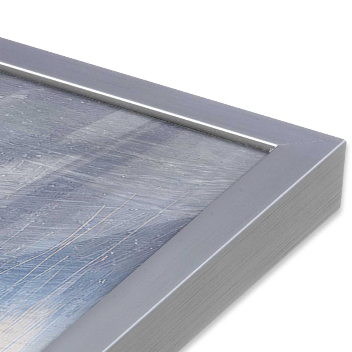 [Color:Polished Chrome], Picture of art in a Polished Chrome frame at an angle