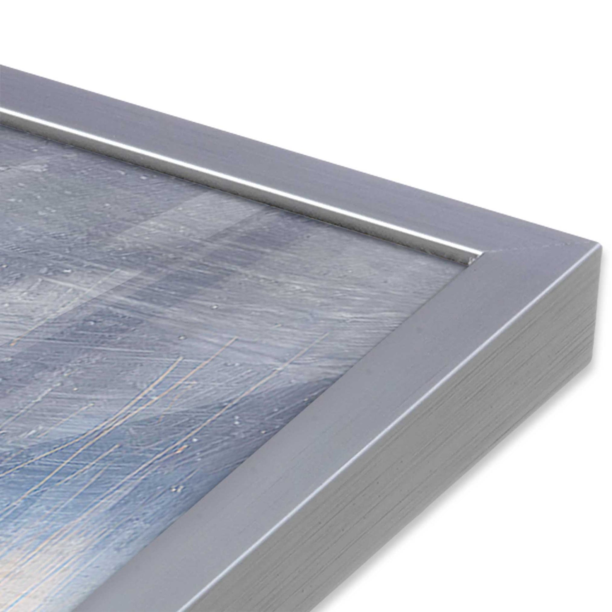 [Color:Polished Chrome], Picture of art in a Polished Chrome frame at an angle