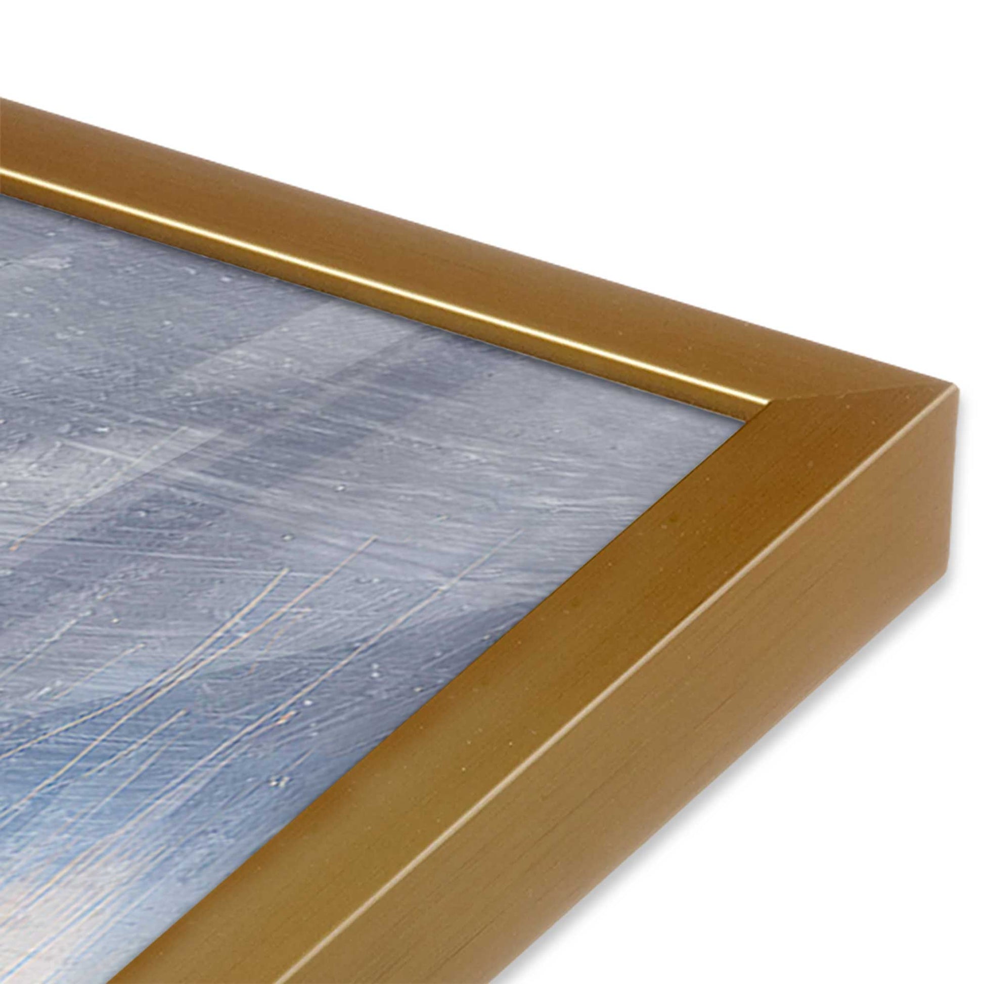 [Color:Polished Gold], Picture of art in a Polished Gold frame at an angle
