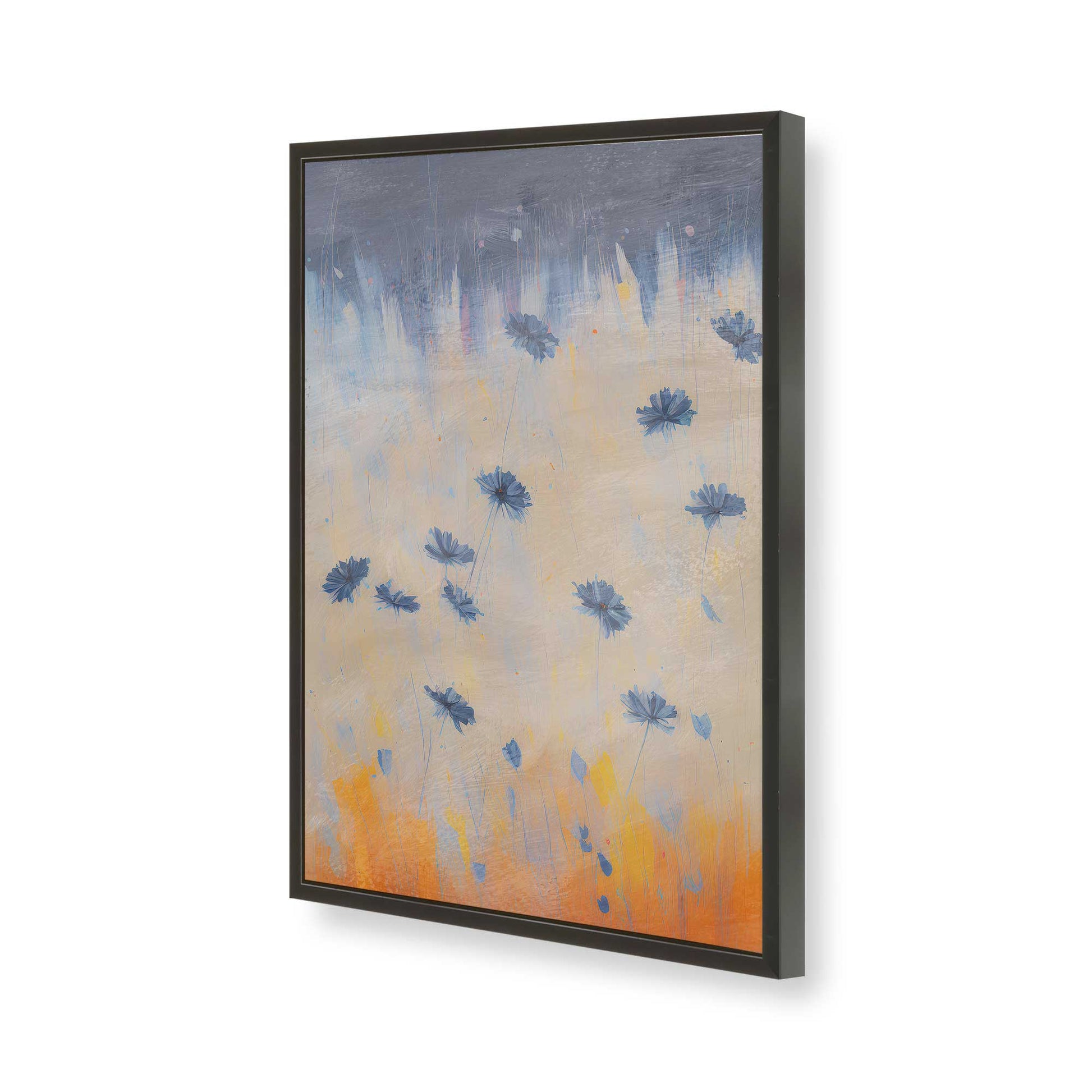 [Color:Satin Black], Picture of art in a Satin Black frame of the corner