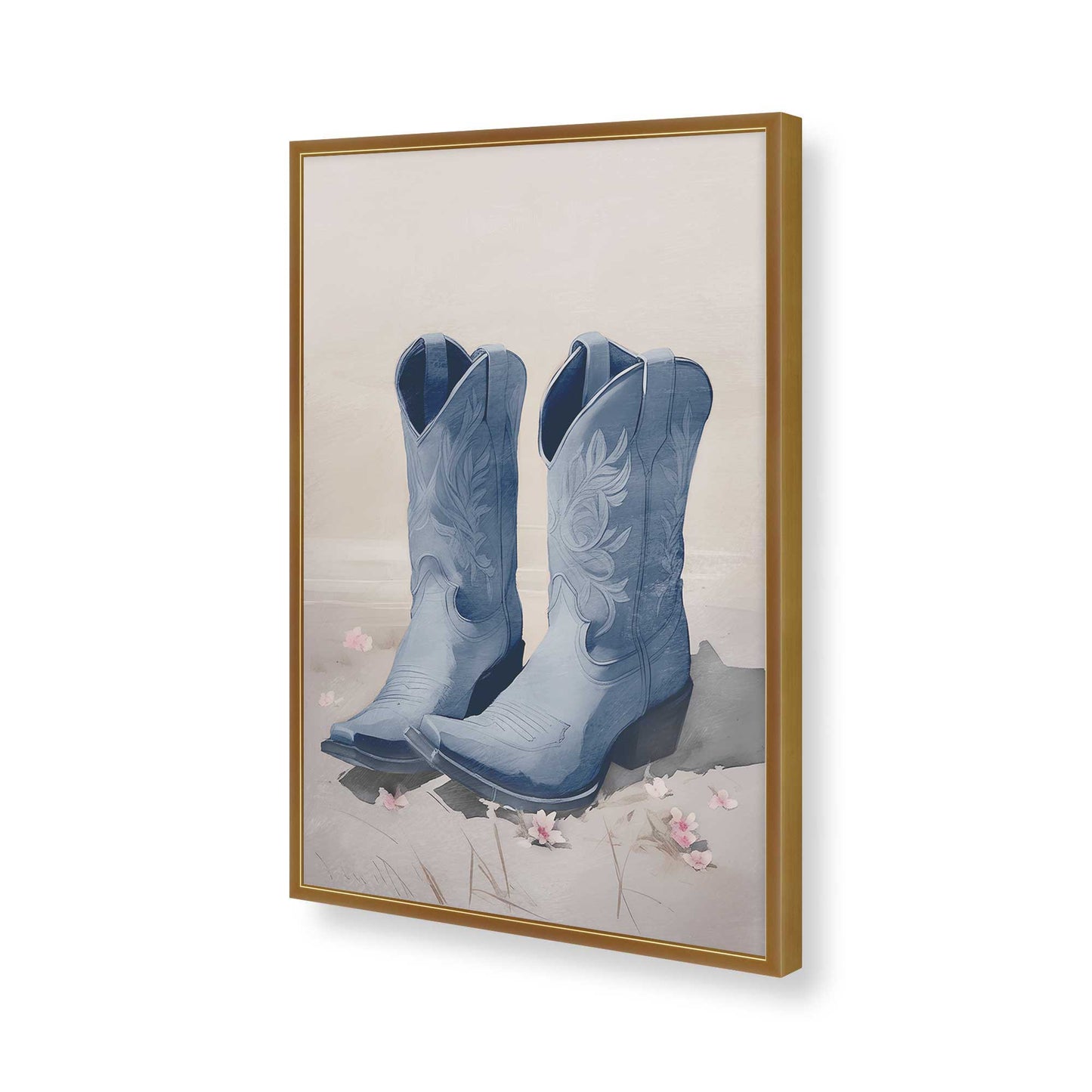 [Color:Polished Gold], Picture of art in a Polished Gold frame of the corner