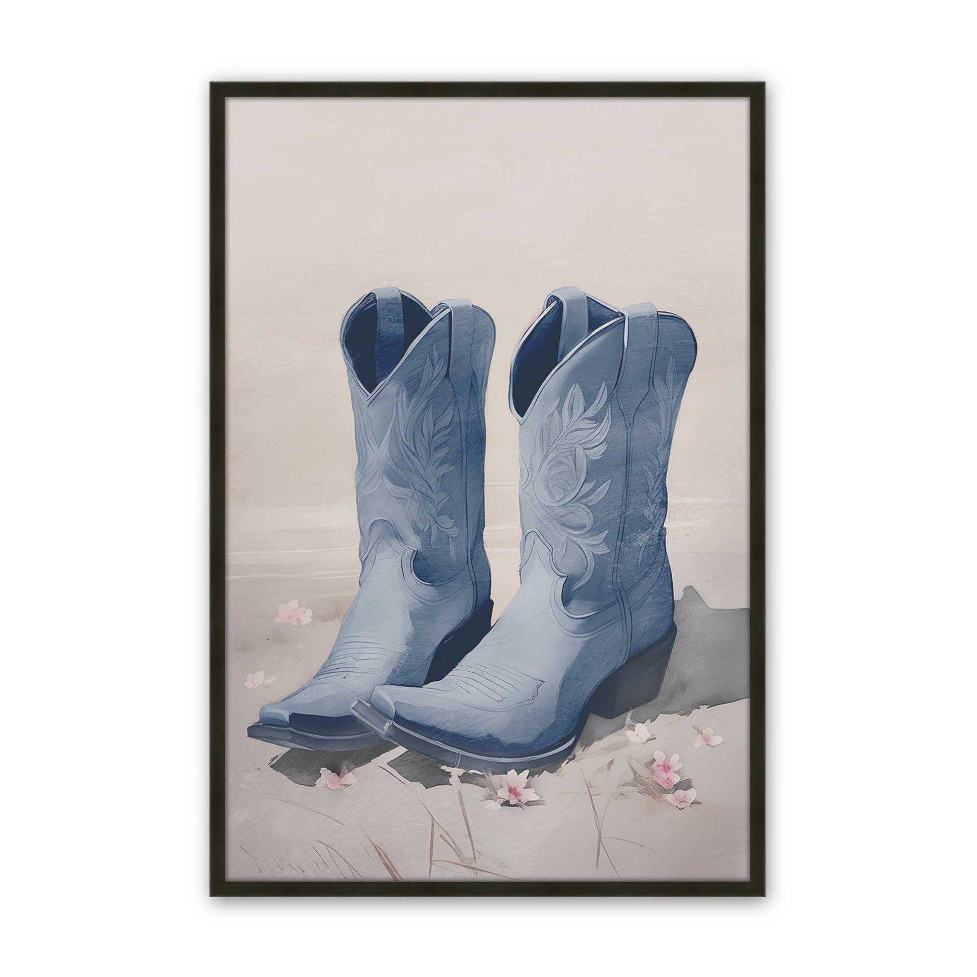 [Color:Satin Black], Picture of art in a Satin Black frame