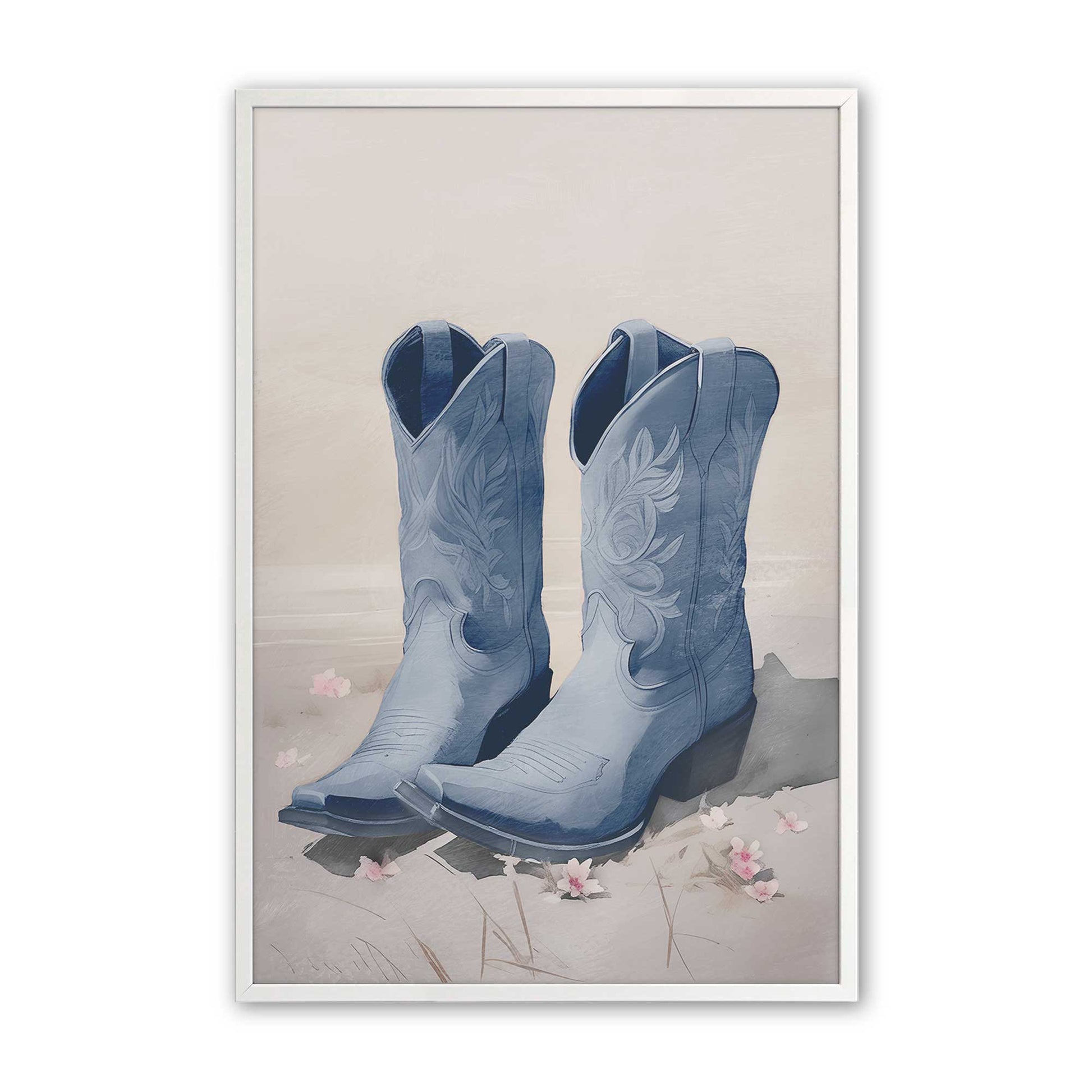 [Color:Opaque White], Picture of art in a Opaque White frame