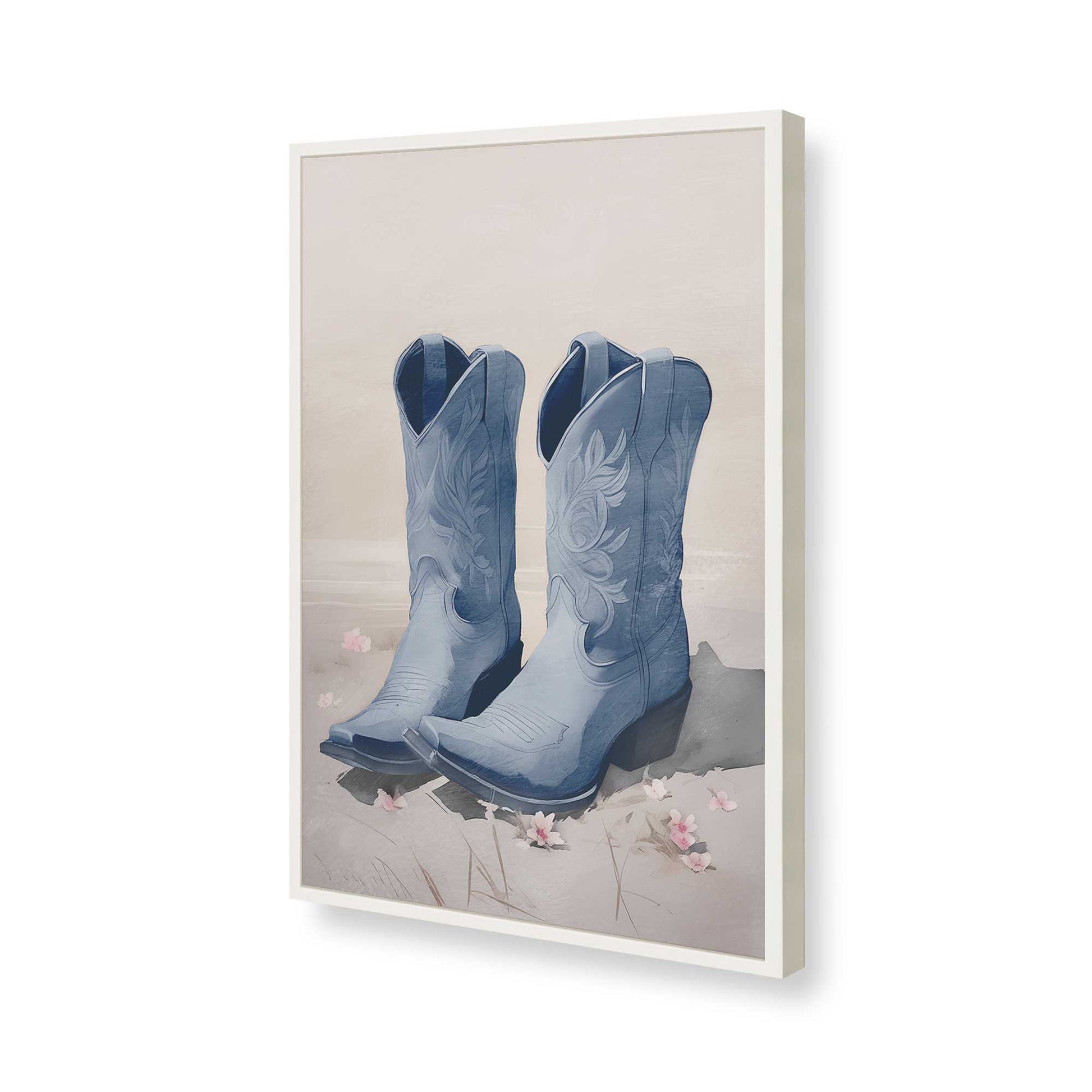 [Color:Opaque White], Picture of art in a Opaque White frame of the corner