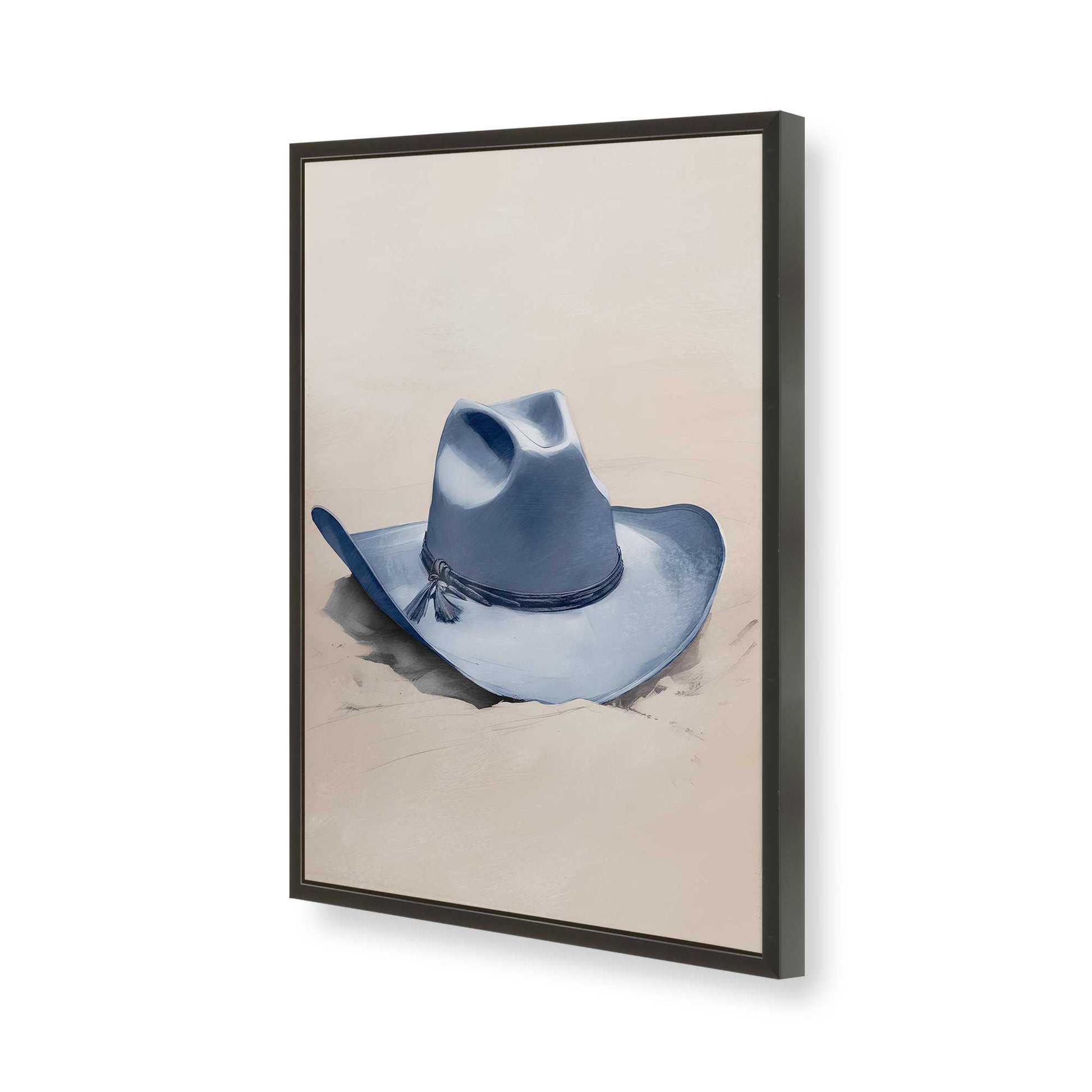 [Color:Satin Black], Picture of art in a Satin Black frame of the corner