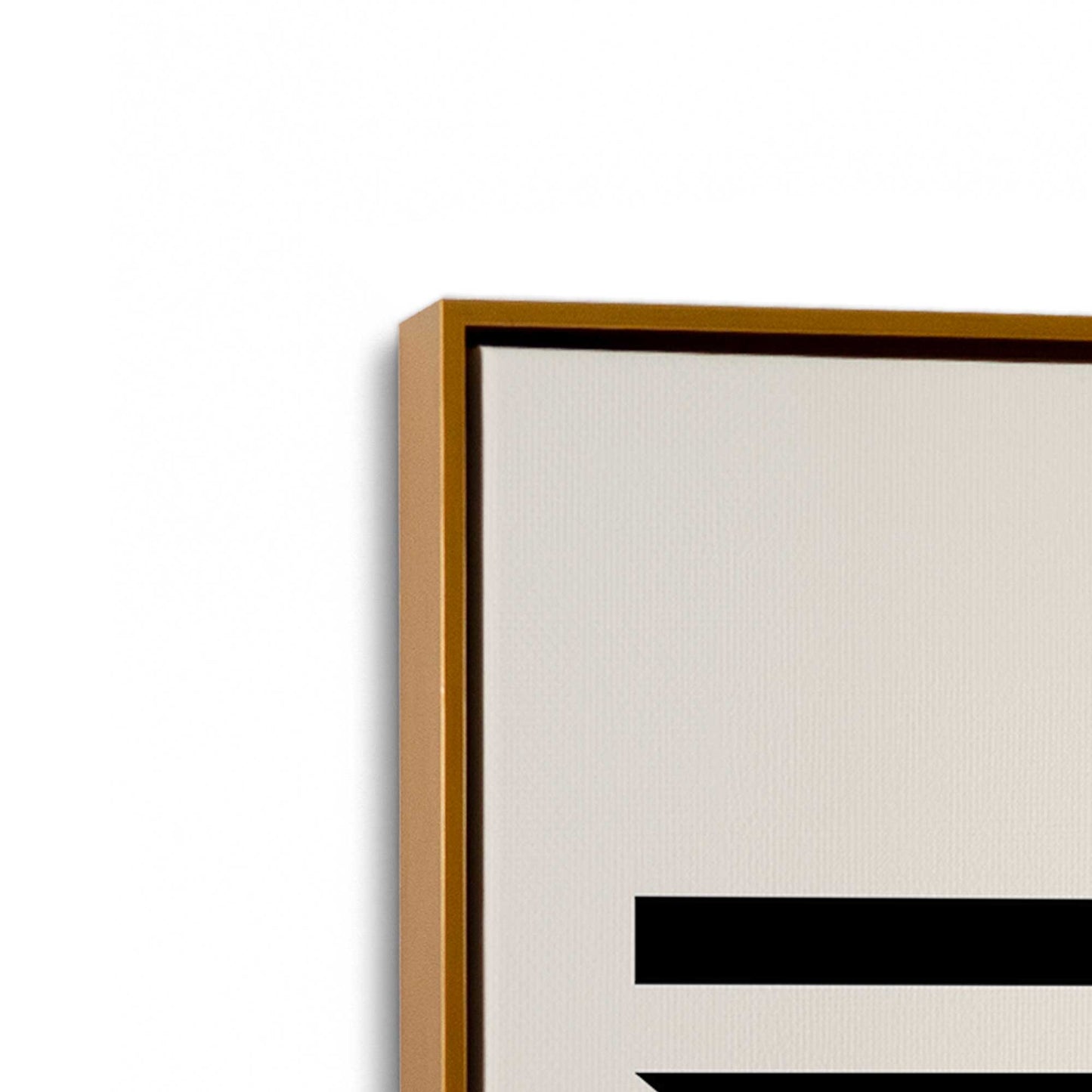 [Color:Polished Gold], Picture of art in a Polished Gold frame at an angle