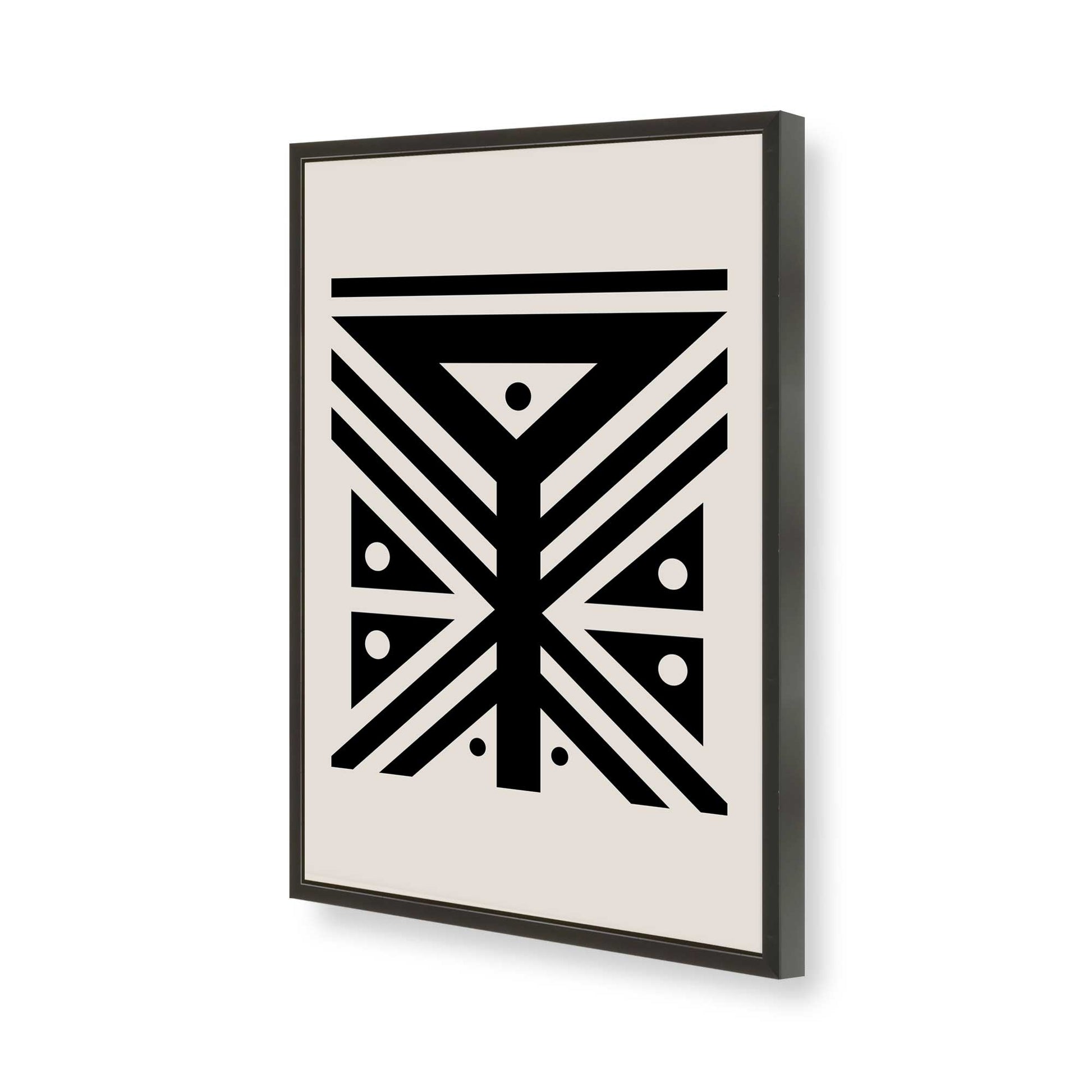 [Color:Satin Black], Picture of art in a Satin Black frame of the corner