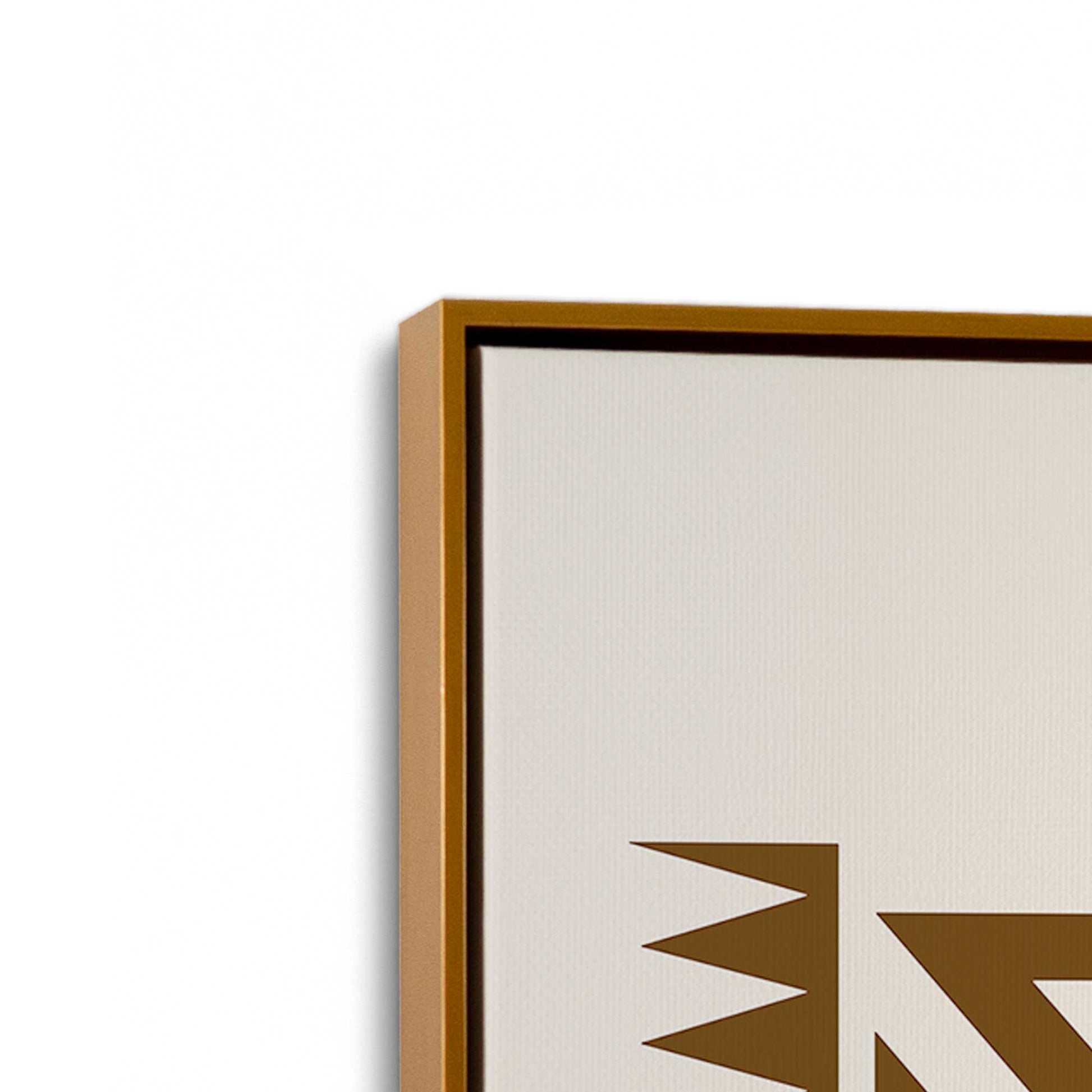 [Color:Polished Gold], Picture of art in a Polished Gold frame at an angle