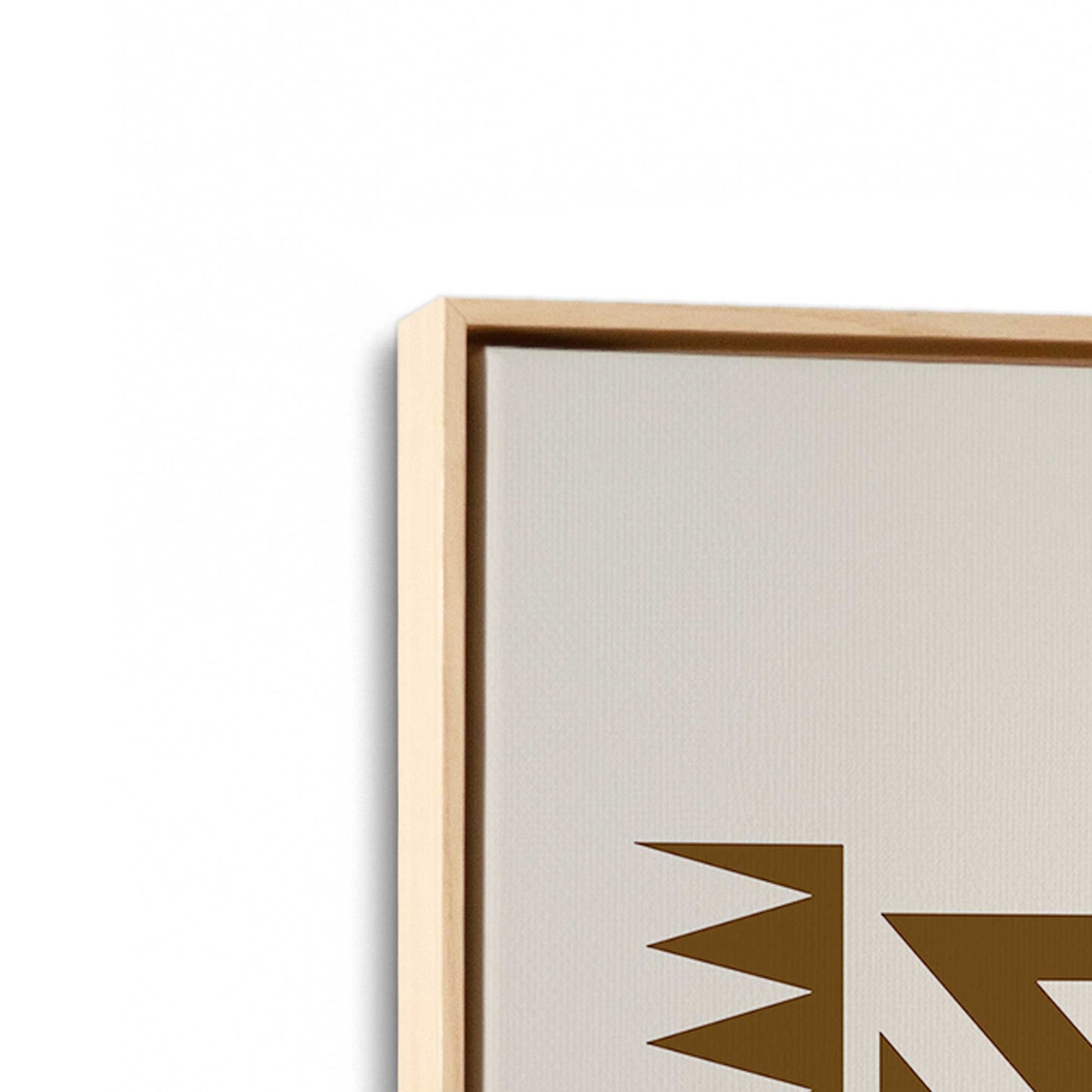 [Color:American Maple], Picture of art in a American Maple frame at an angle