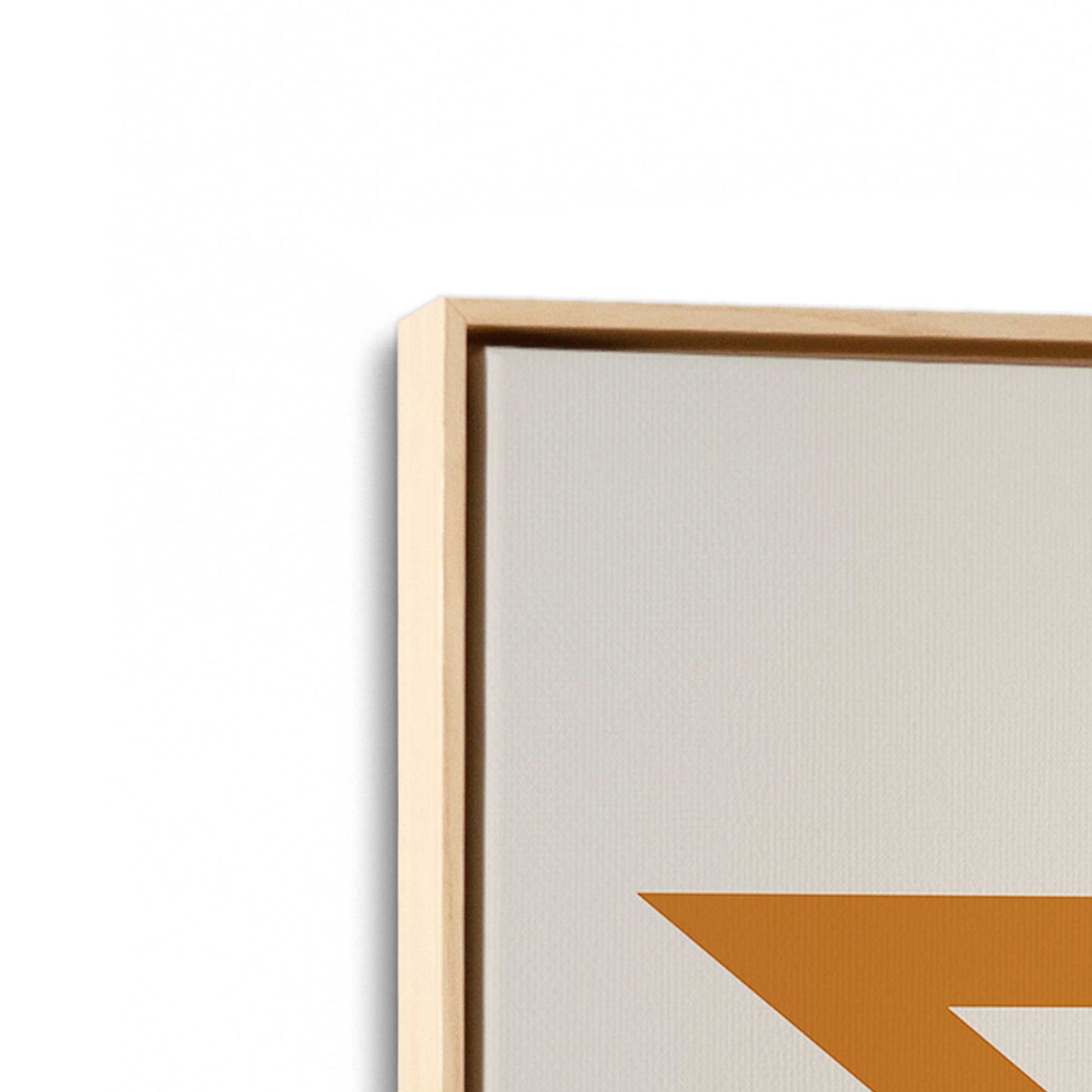 [Color:American Maple], Picture of art in a American Maple frame at an angle