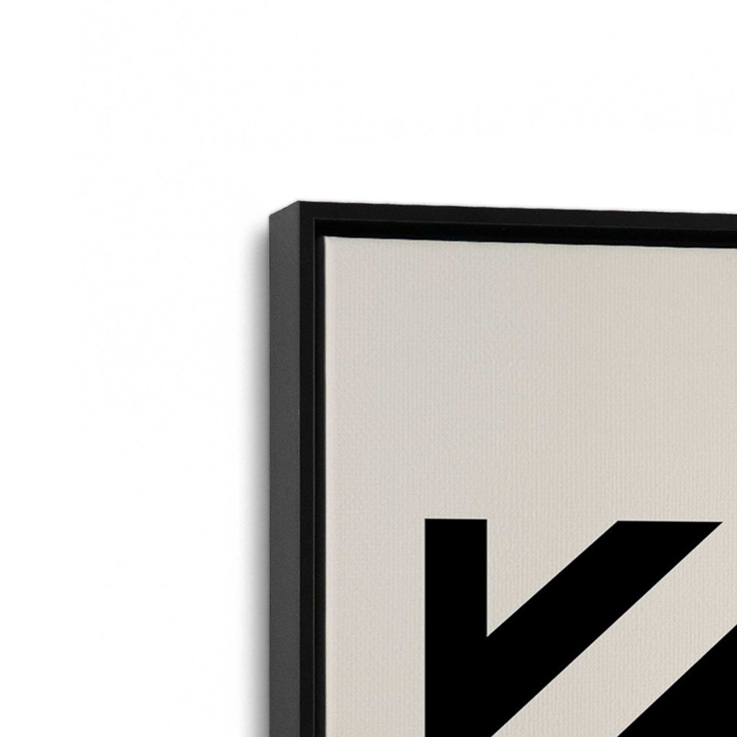 [Color:Satin Black], Picture of art in a Satin Black frame at an angle