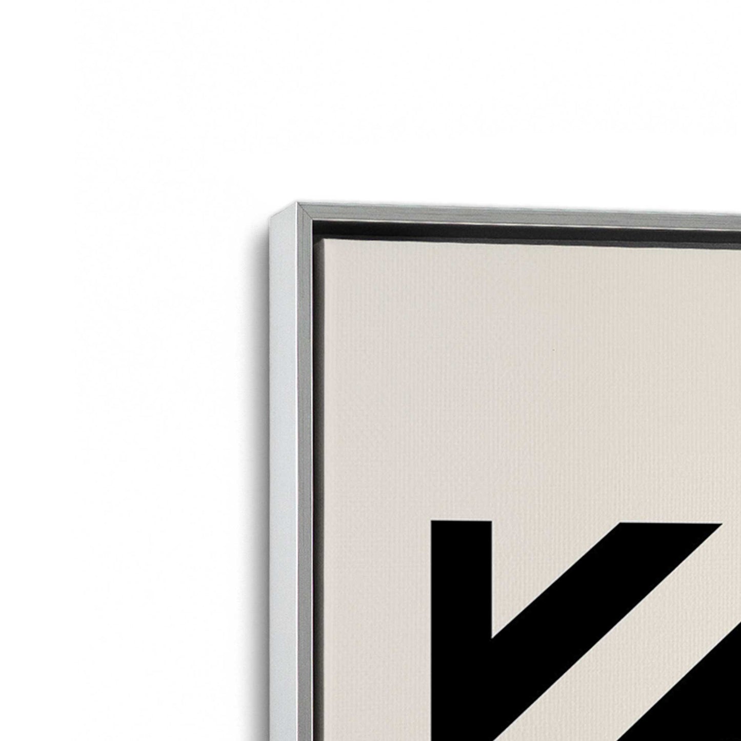 [Color:Polished Chrome], Picture of art in a Polished Chrome frame at an angle