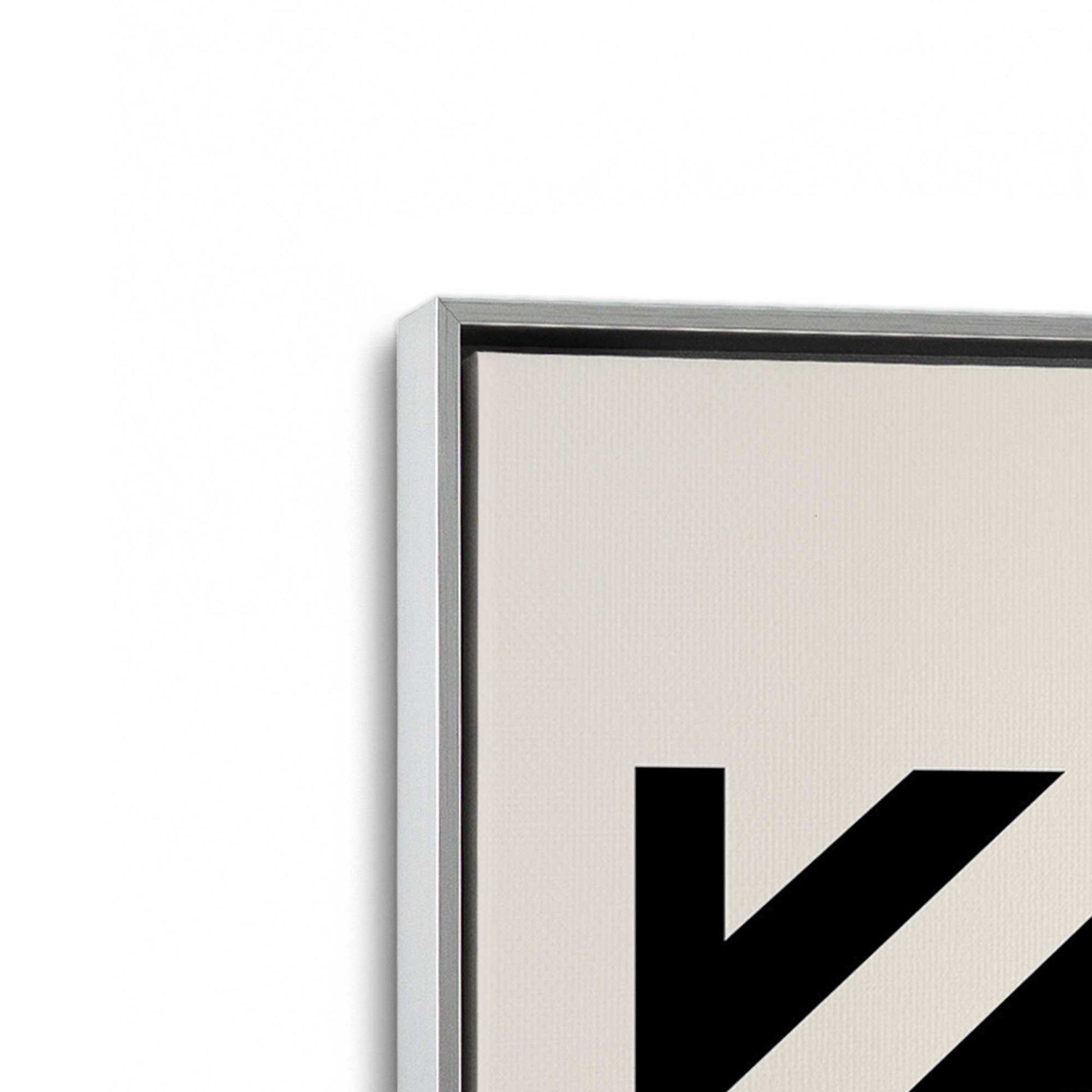 [Color:Polished Chrome], Picture of art in a Polished Chrome frame at an angle