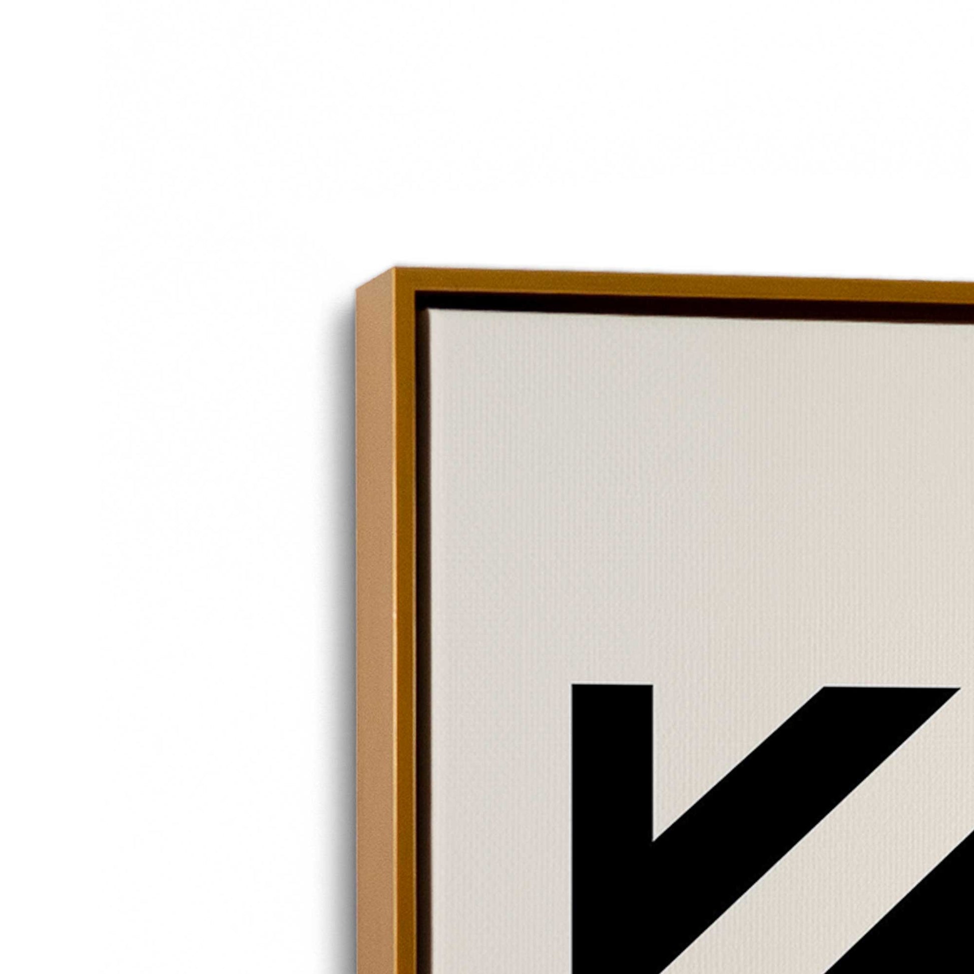 [Color:Polished Gold], Picture of art in a Polished Gold frame at an angle