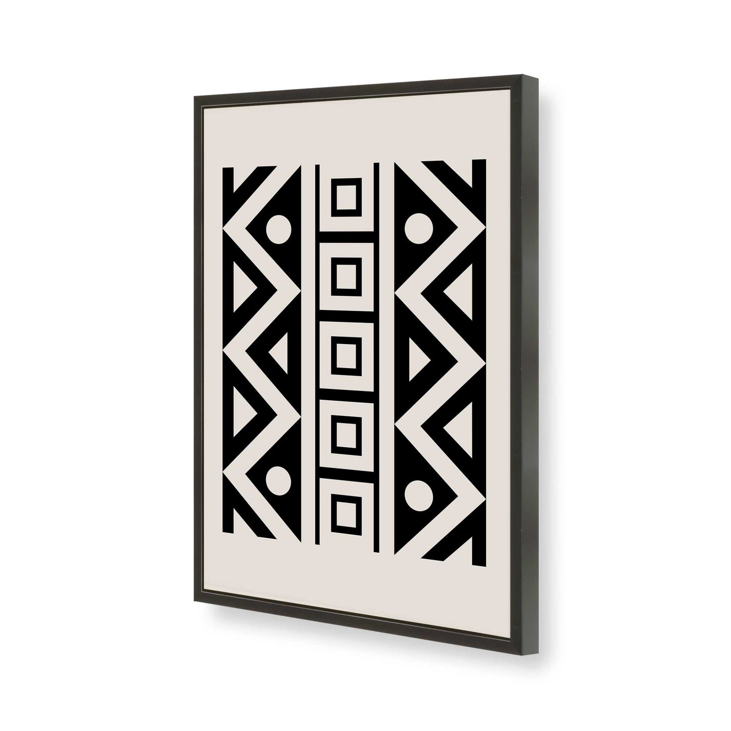 [Color:Satin Black], Picture of art in a Satin Black frame of the corner