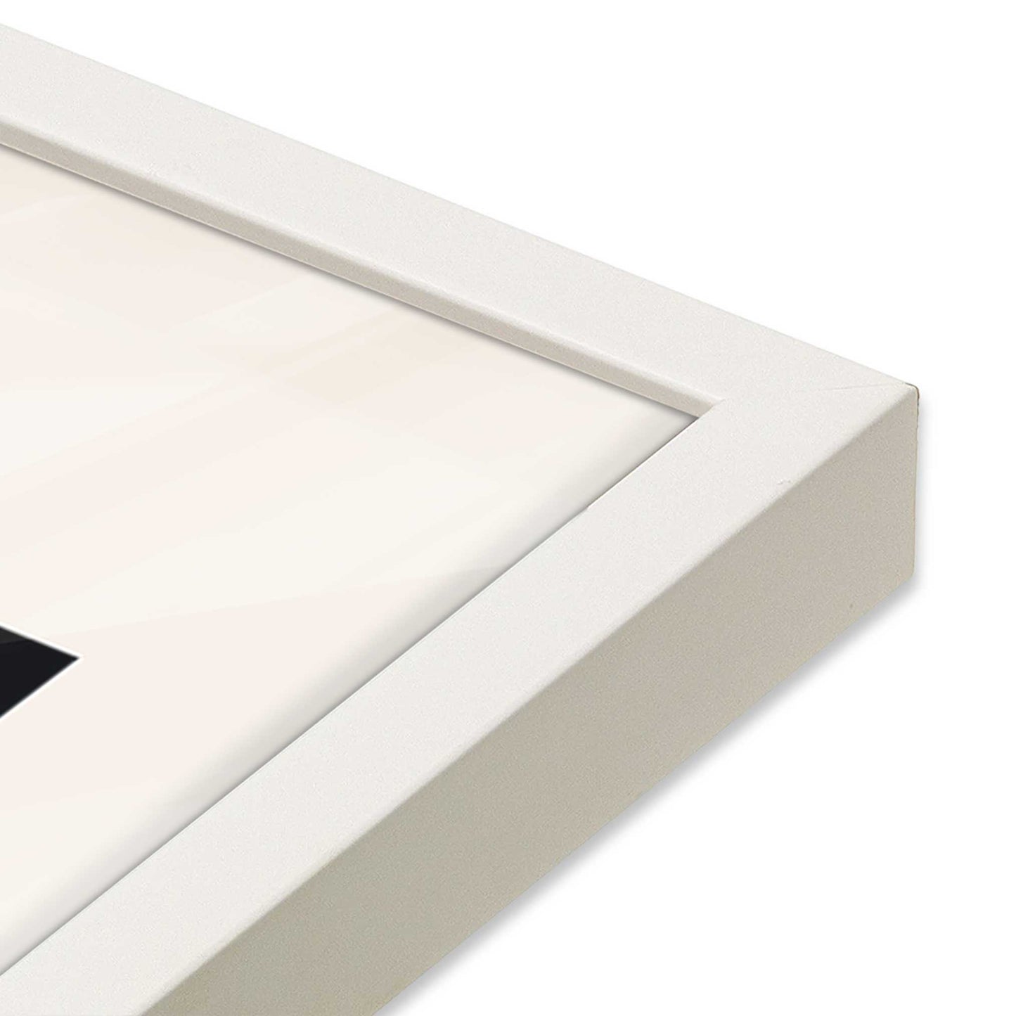 [Color:Opaque White], Picture of art in a Opaque White frame at an angle