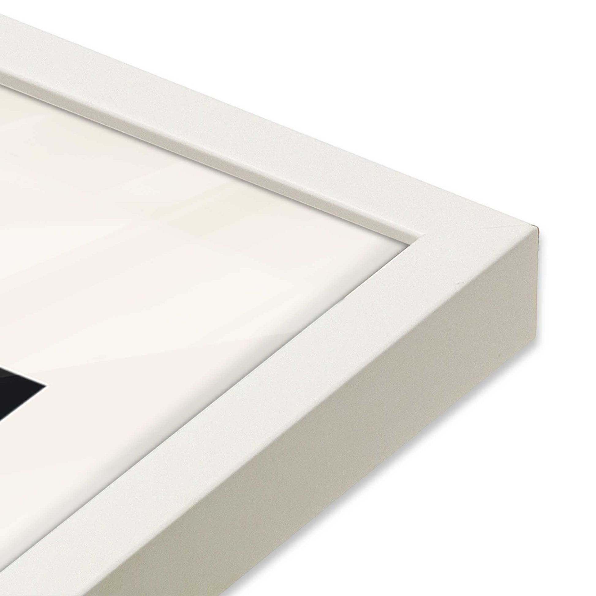 [Color:Opaque White], Picture of art in a Opaque White frame at an angle