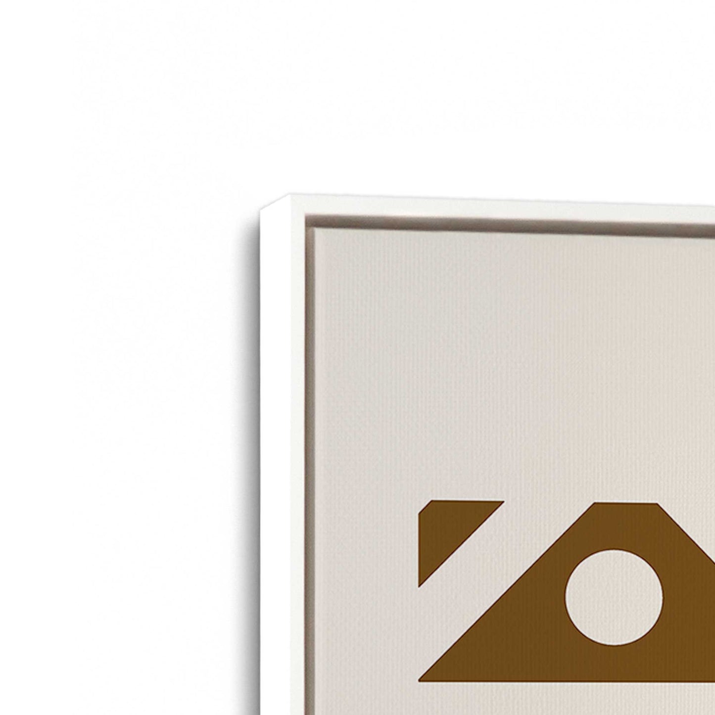 [Color:Opaque White], Picture of art in a White frame at an angle